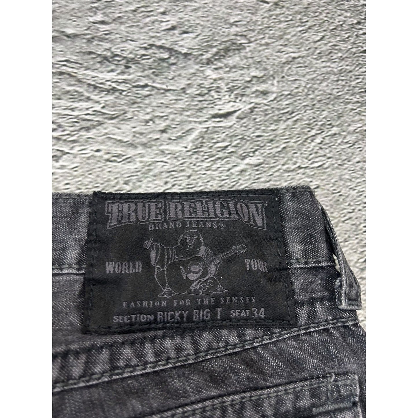 True Religion vintage grey jeans denim pants Y2K