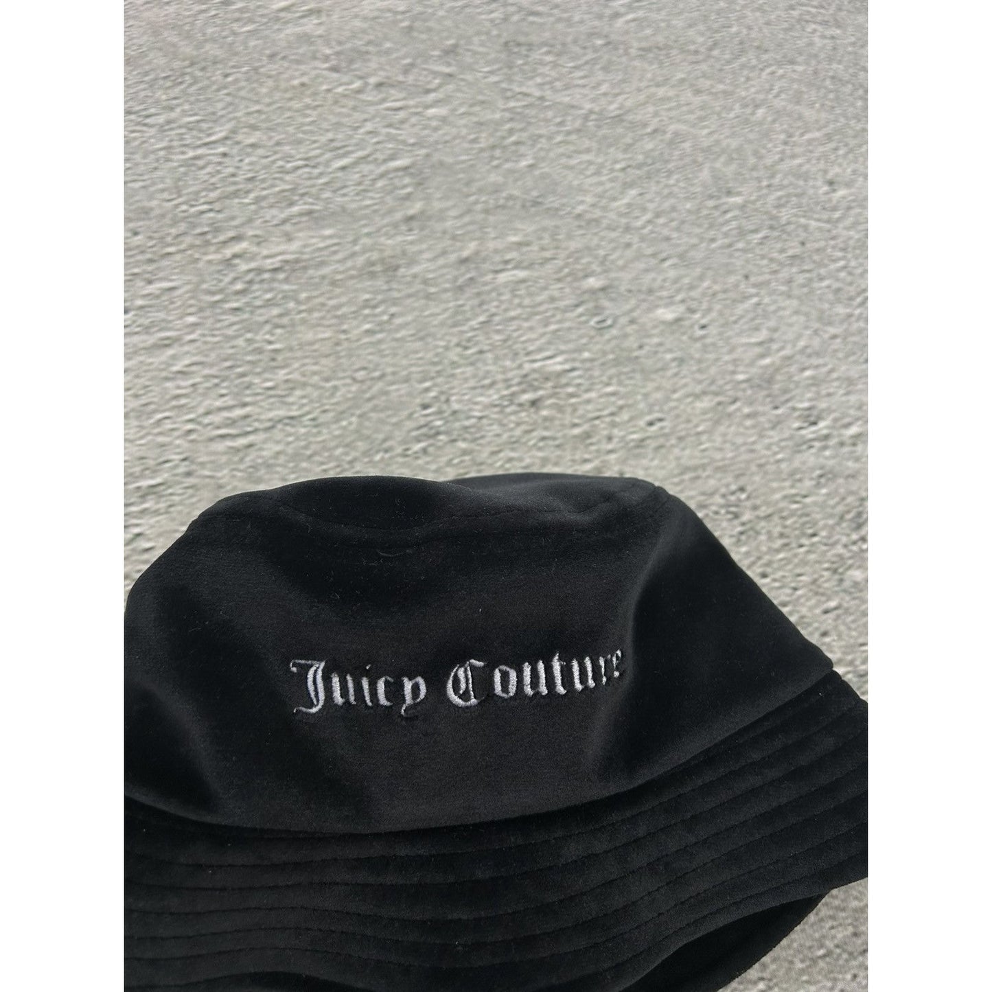 Juicy Couture Bucket Hat Cap black Y2K