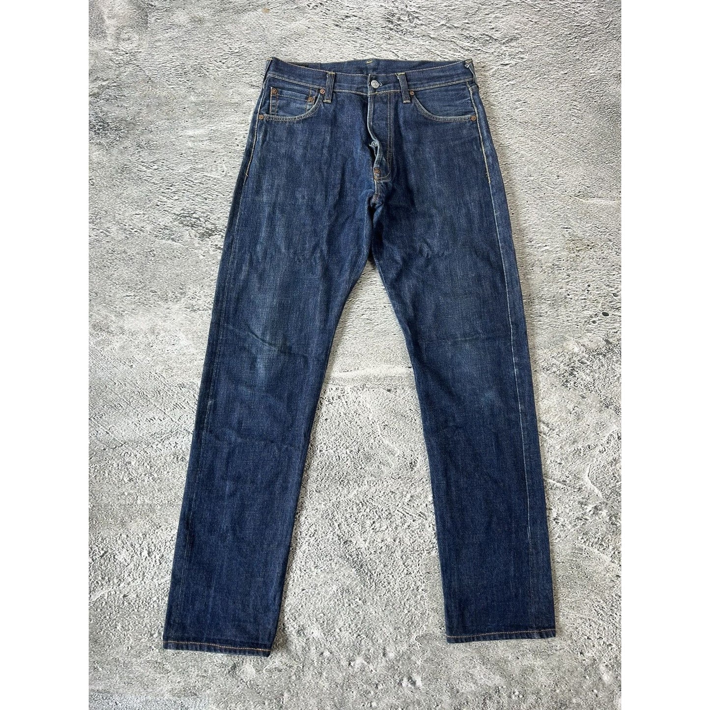Evisu jeans vintage handpainted seagull logo selvedge denim