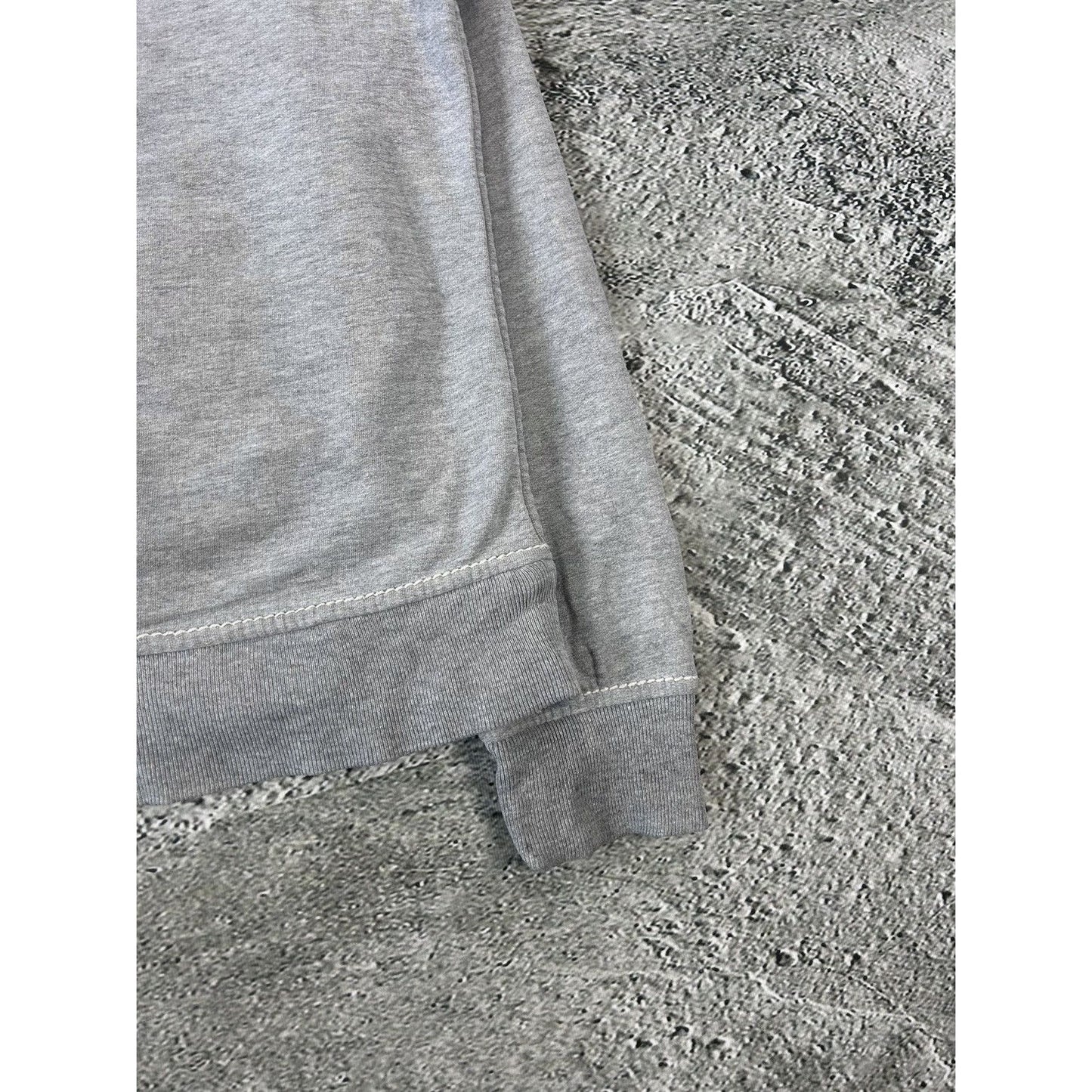 True Religion vintage grey zip hoodie white thick stitching