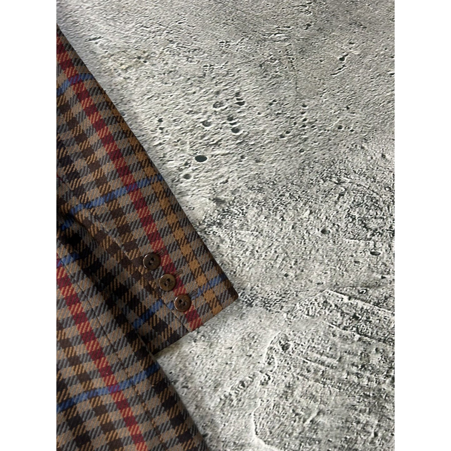 Karl Lagerfeld blazer vintage wool brown checkered