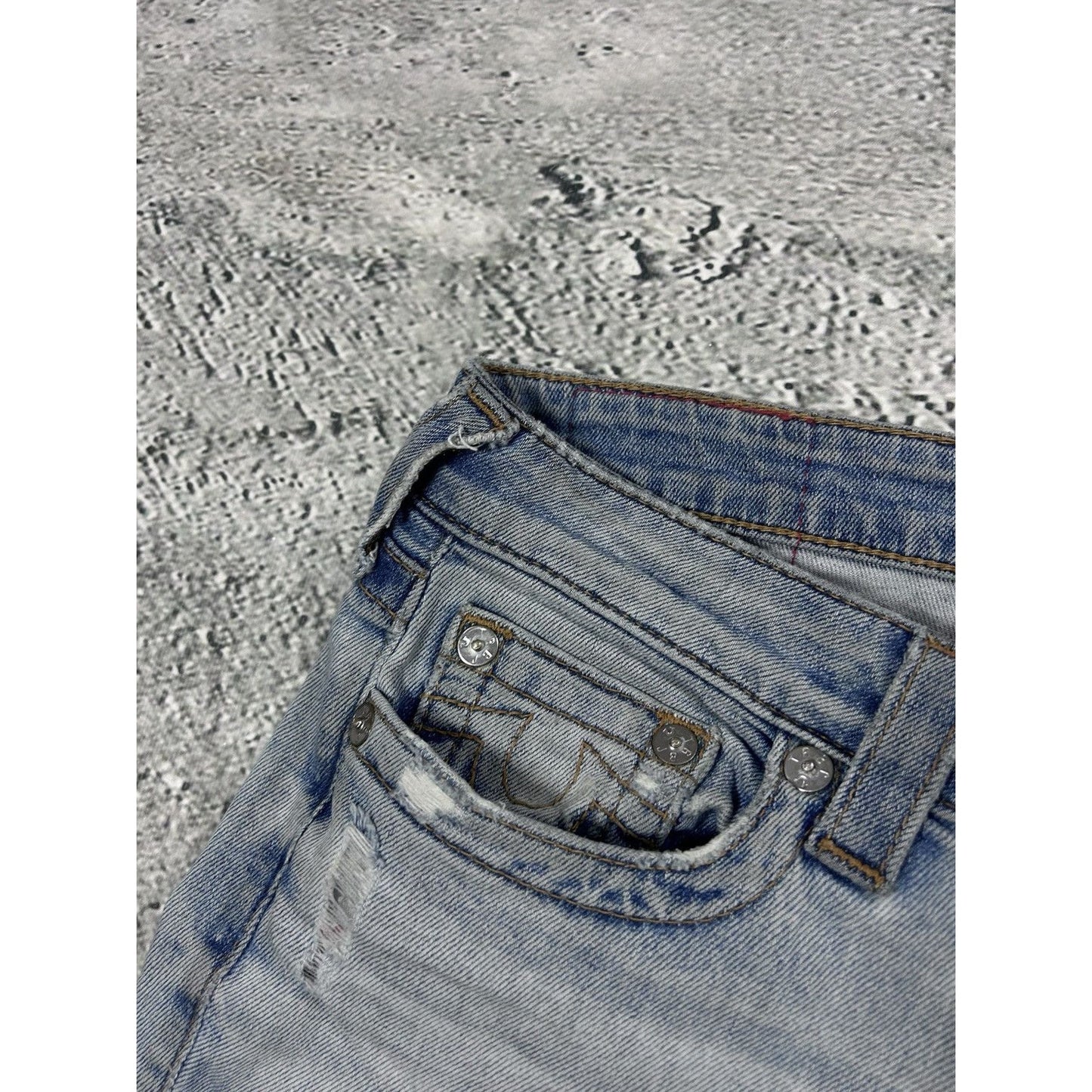 True Religion jeans vintage bootcut denim pants baby blue
