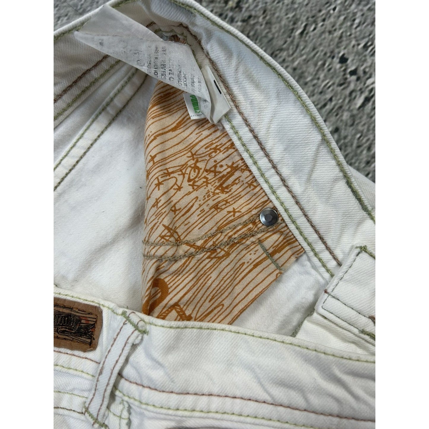 Evisu x Puma vintage white skirt mint seagulls Y2K