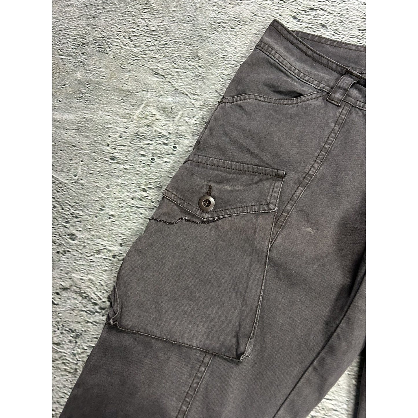Vintage cargo pants flated grey utility military