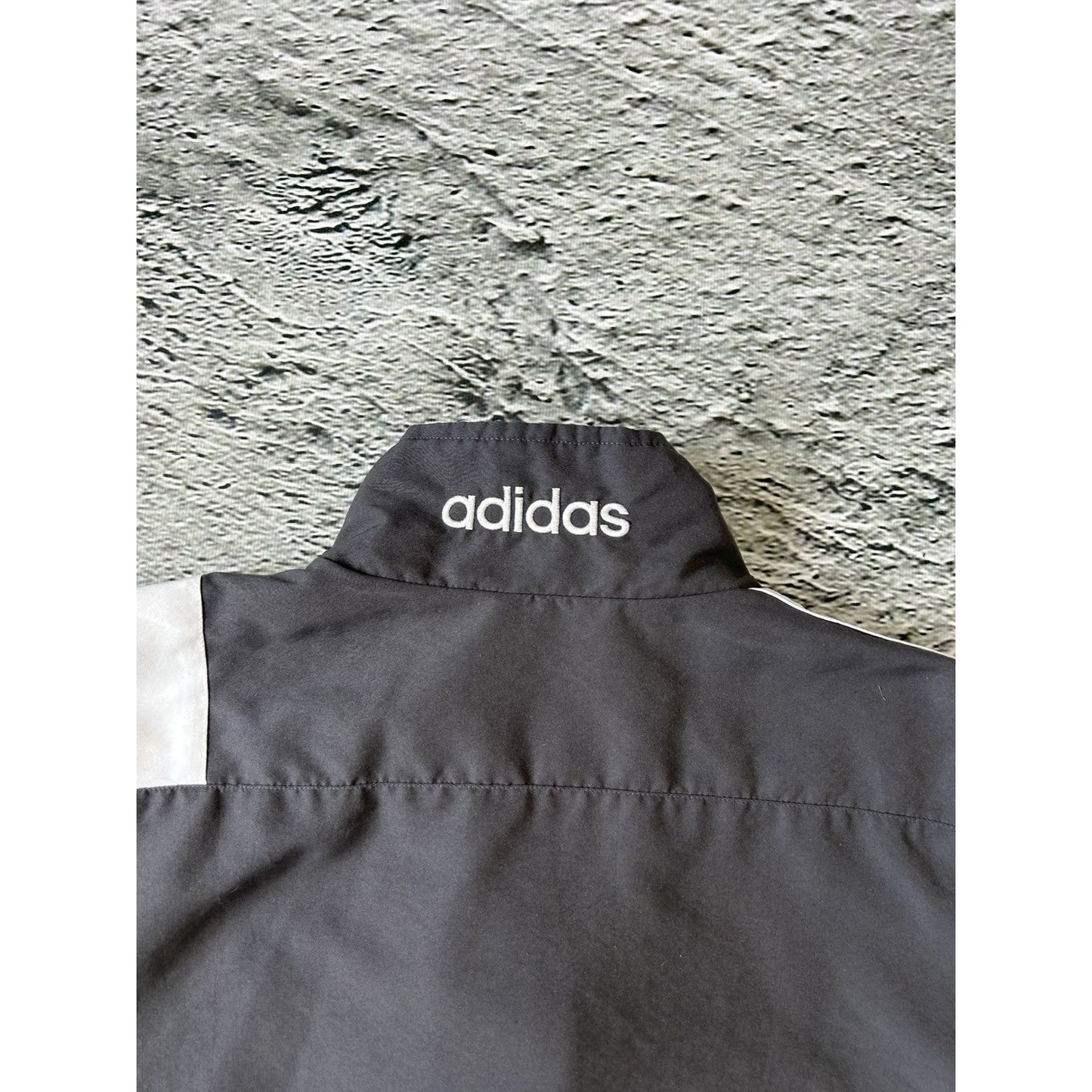 Adidas track suit vintage grey nylon track pants drill