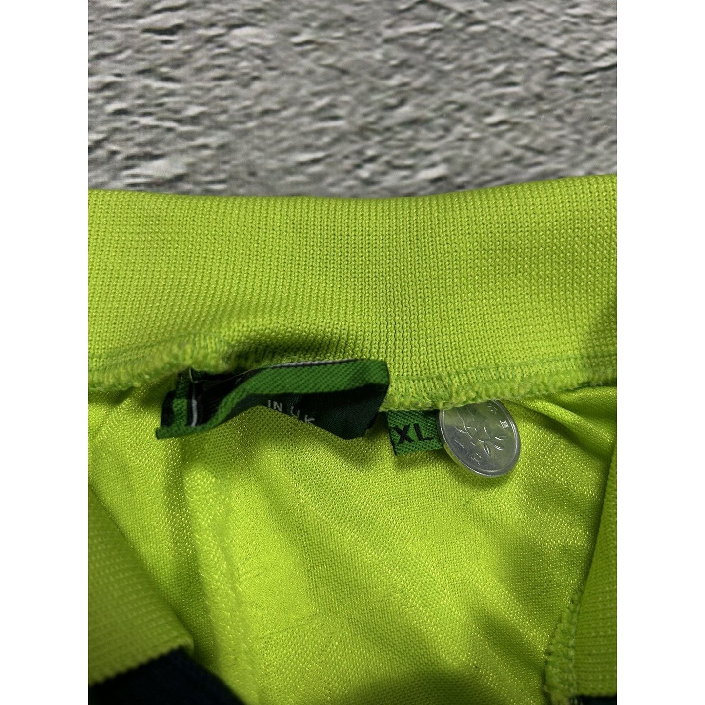 Diadora vintage Jersey neon green 90s big logo