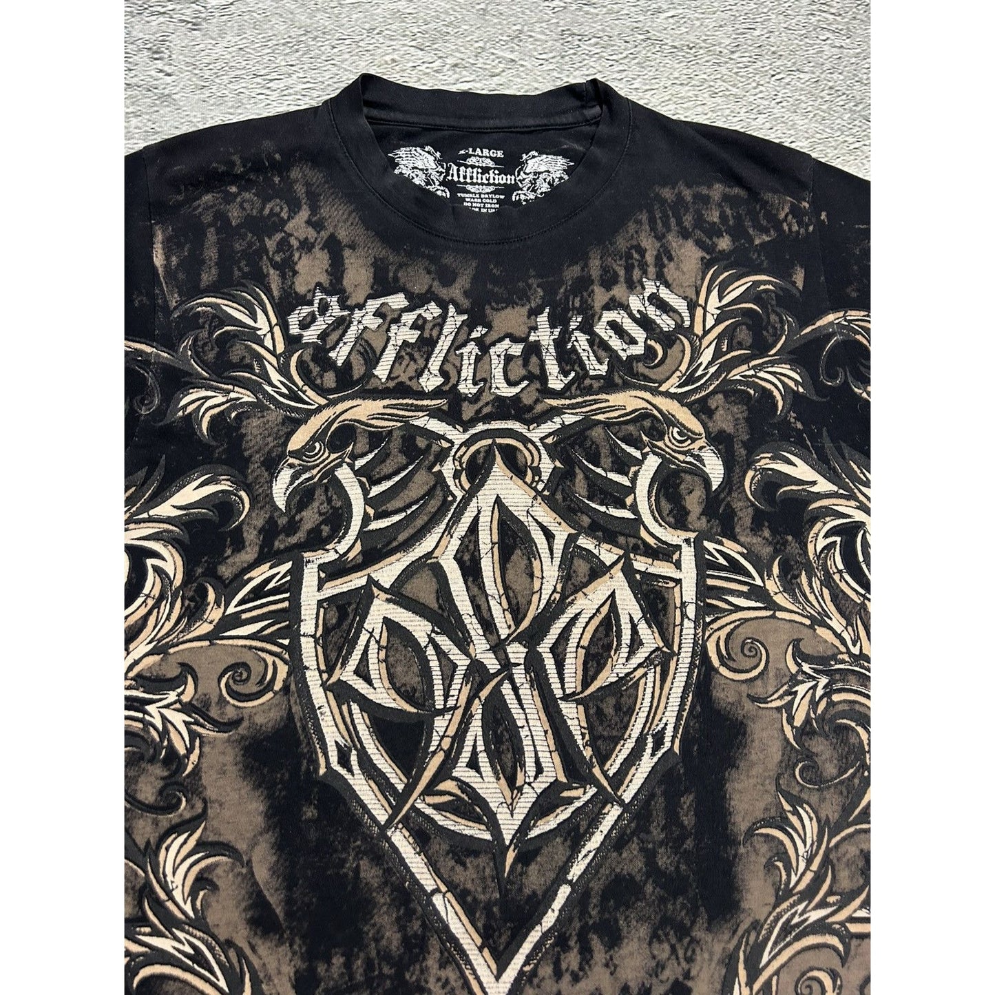 Affliction Vintage black T-shirt Y2K