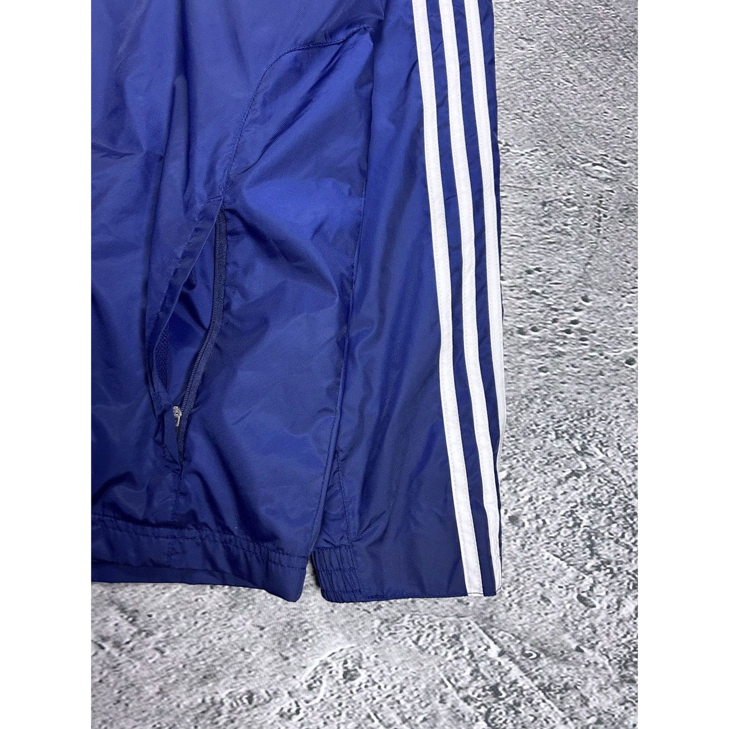 Adidas track jacket vintage navy blue Y2K nylon zip