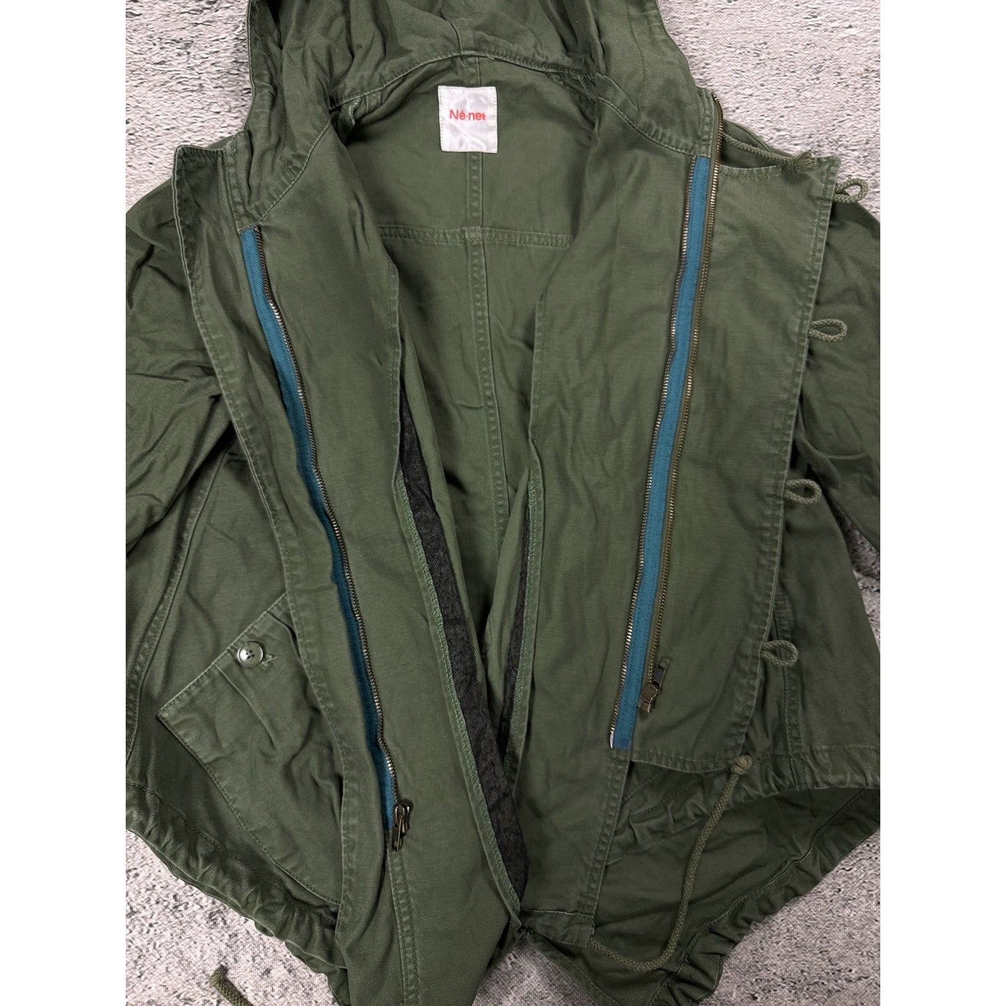 Ne-Net Issey Miyake Coat vintage khaki Japanese military