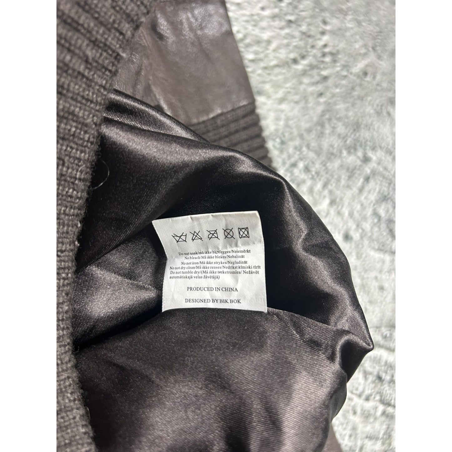 Leather Jacket Vintage hooded brown Y2K Bik Bok