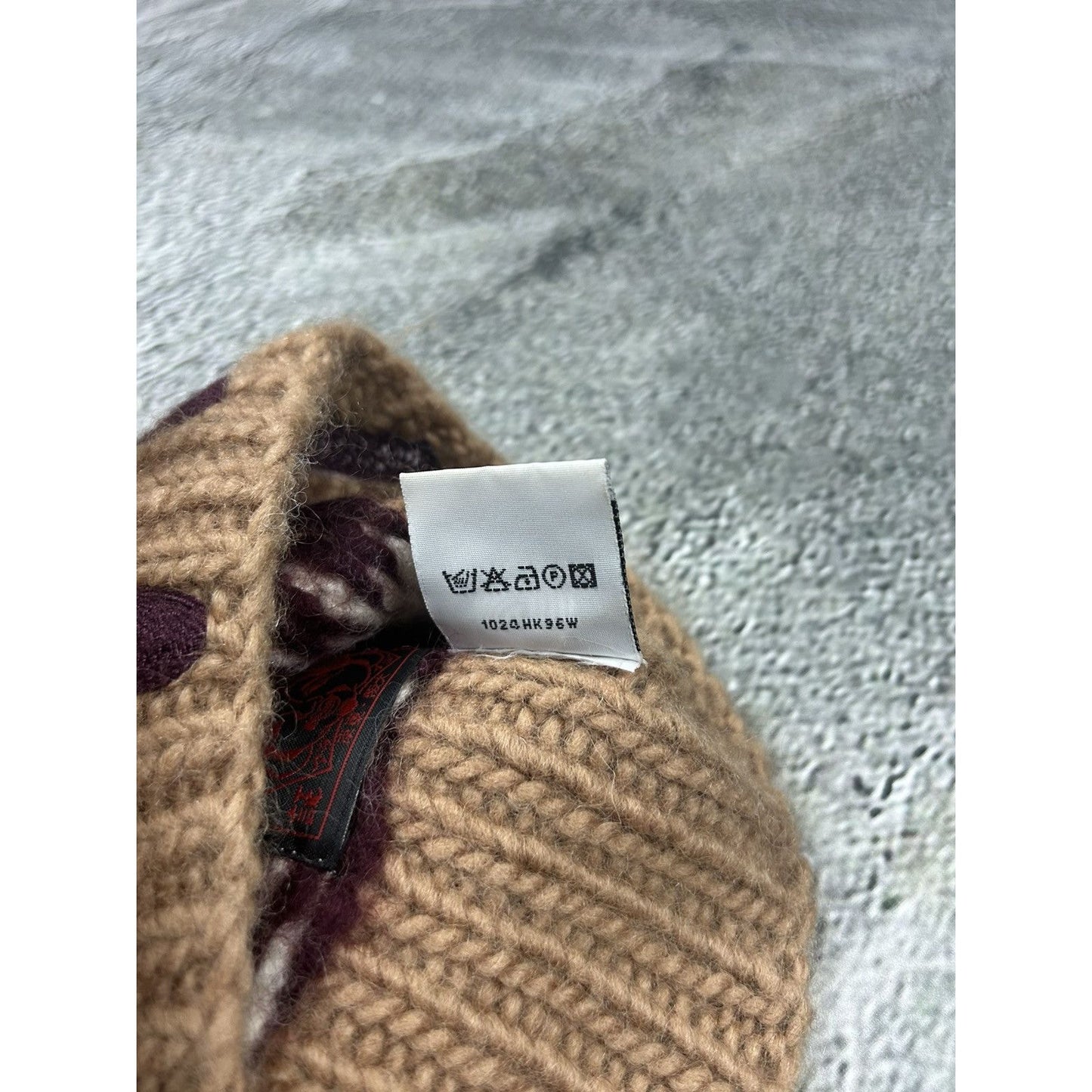Evisu beanie Y2K seagull big logo wool