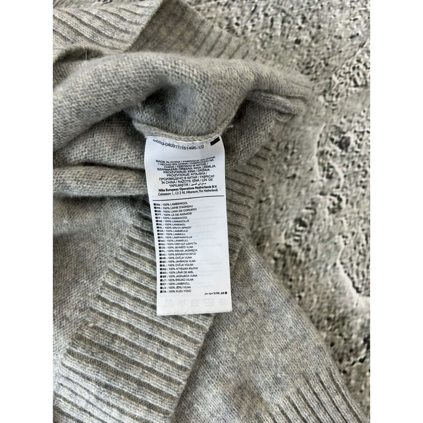 Nike sweater vintage lambswool grey golf knit