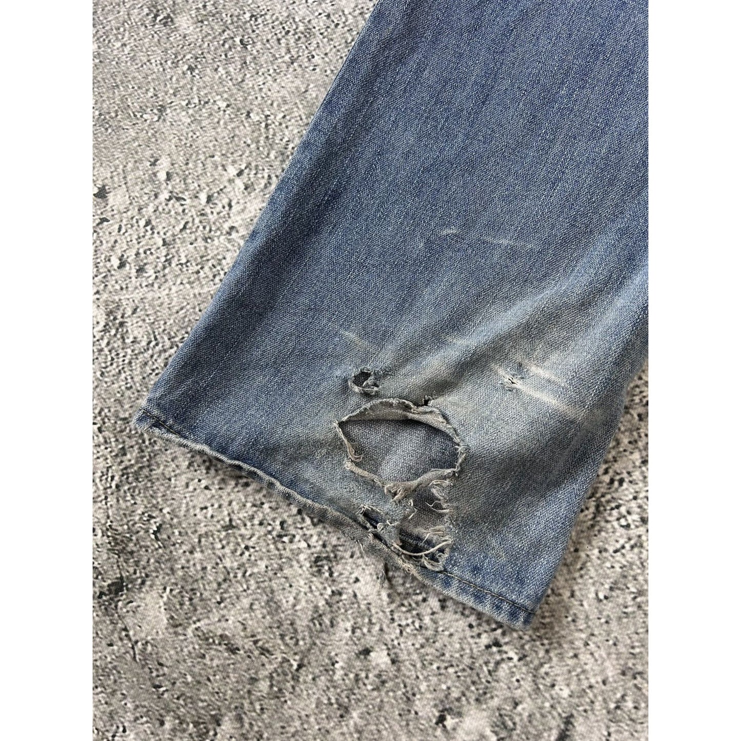 True Religion blue jeans Billy embroidery big logo Y2K denim