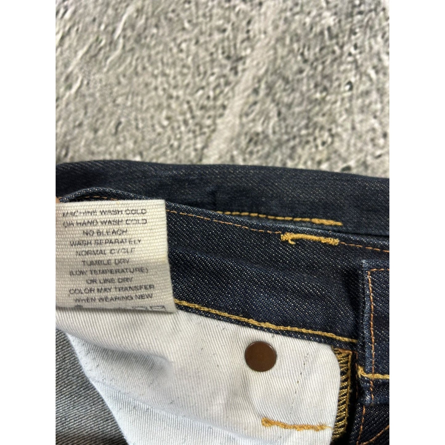Evisu jeans daicock big logo white selvedge denim Y2K