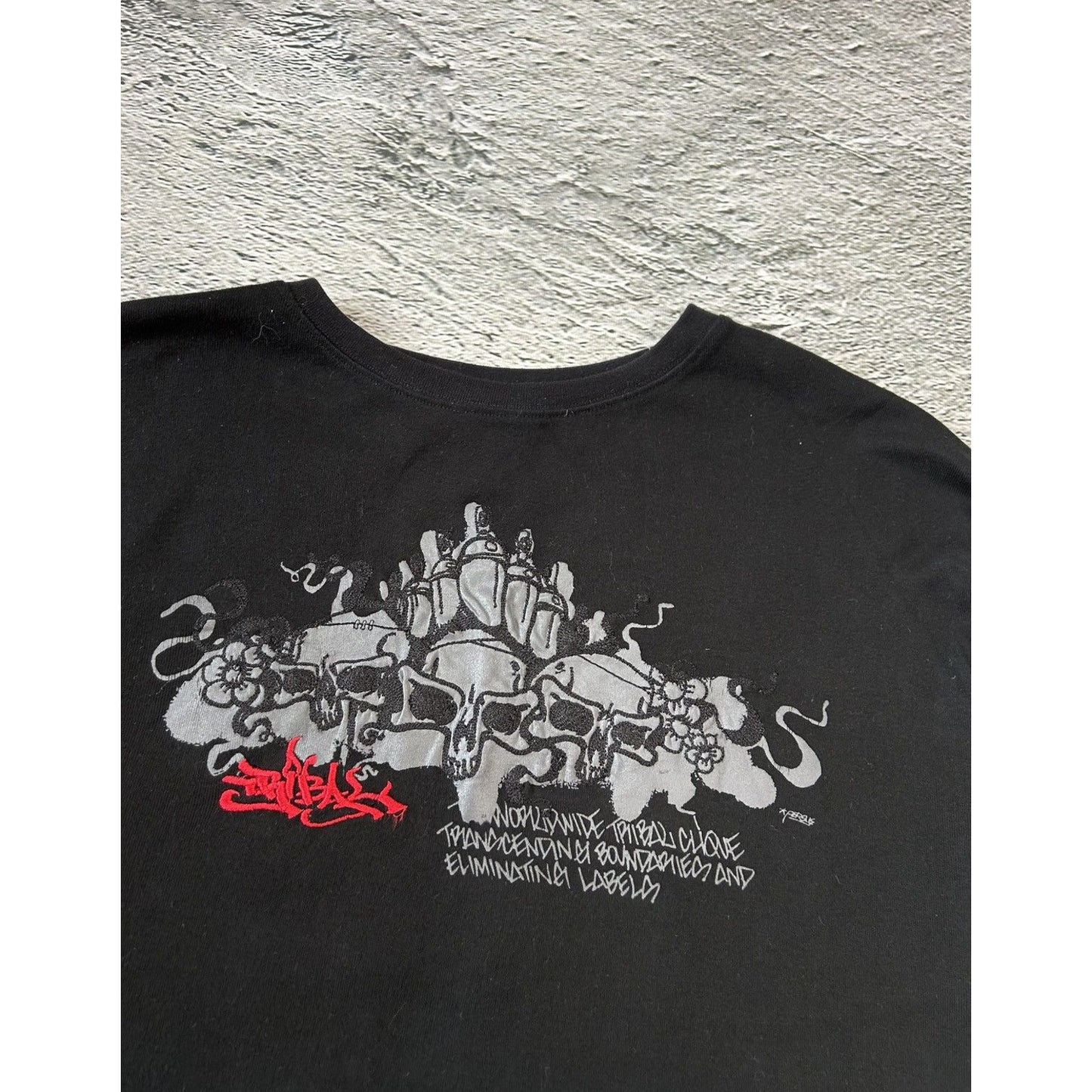 Tribal Y2K longsleeve black big logo USA streetwear crewneck