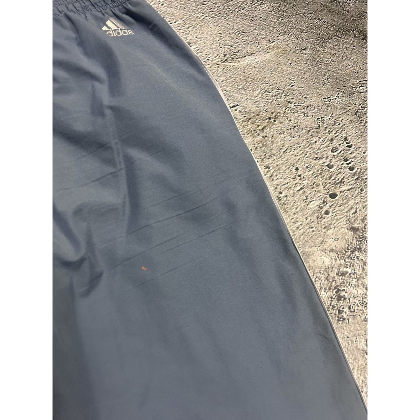 Adidas vintage blue nylon track pants small logo 2000s