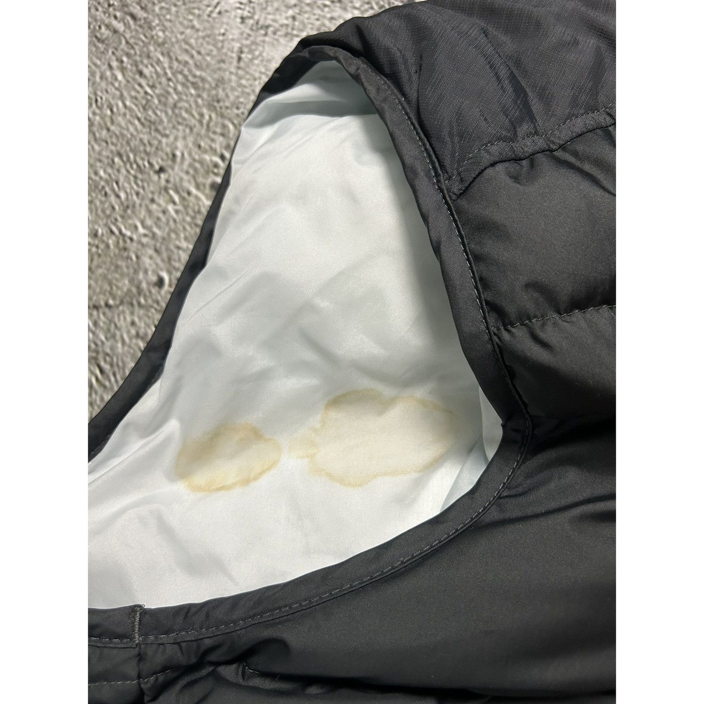 Nike puffer vest dark grey vintage drill Y2K down baby blue