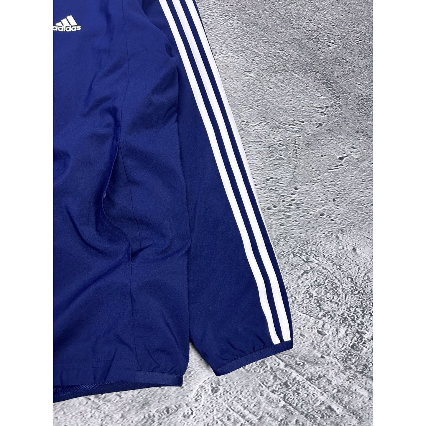 Adidas track suit vintage navy blue nylon track pants drill