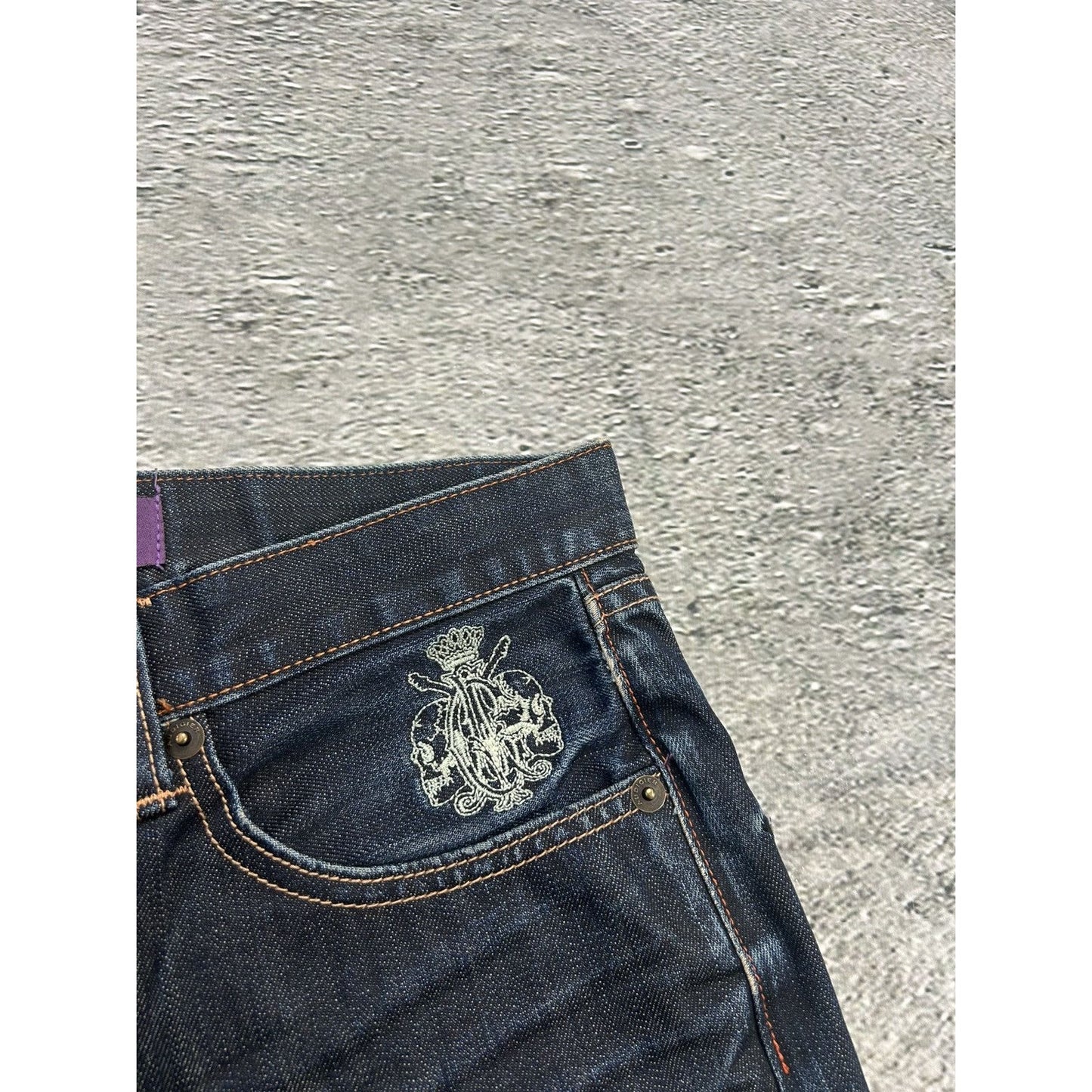 Ed Hardy Christian Audigier vintage jeans big logo pants