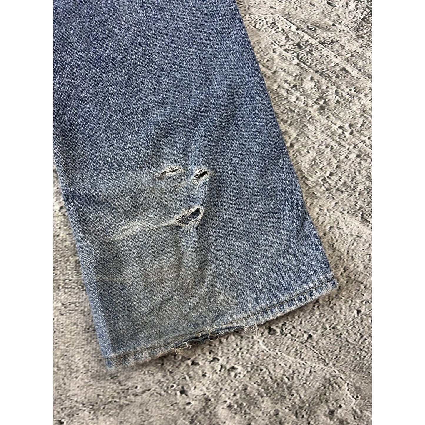 True Religion blue jeans Billy embroidery big logo Y2K denim