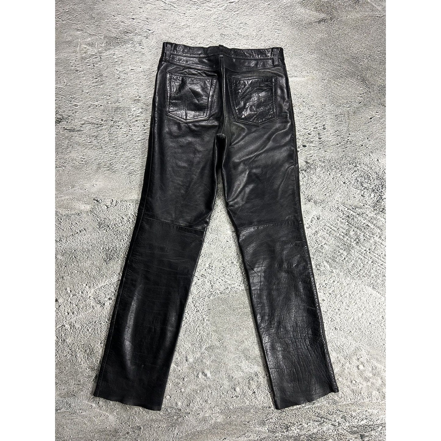 Leather pants vintage black