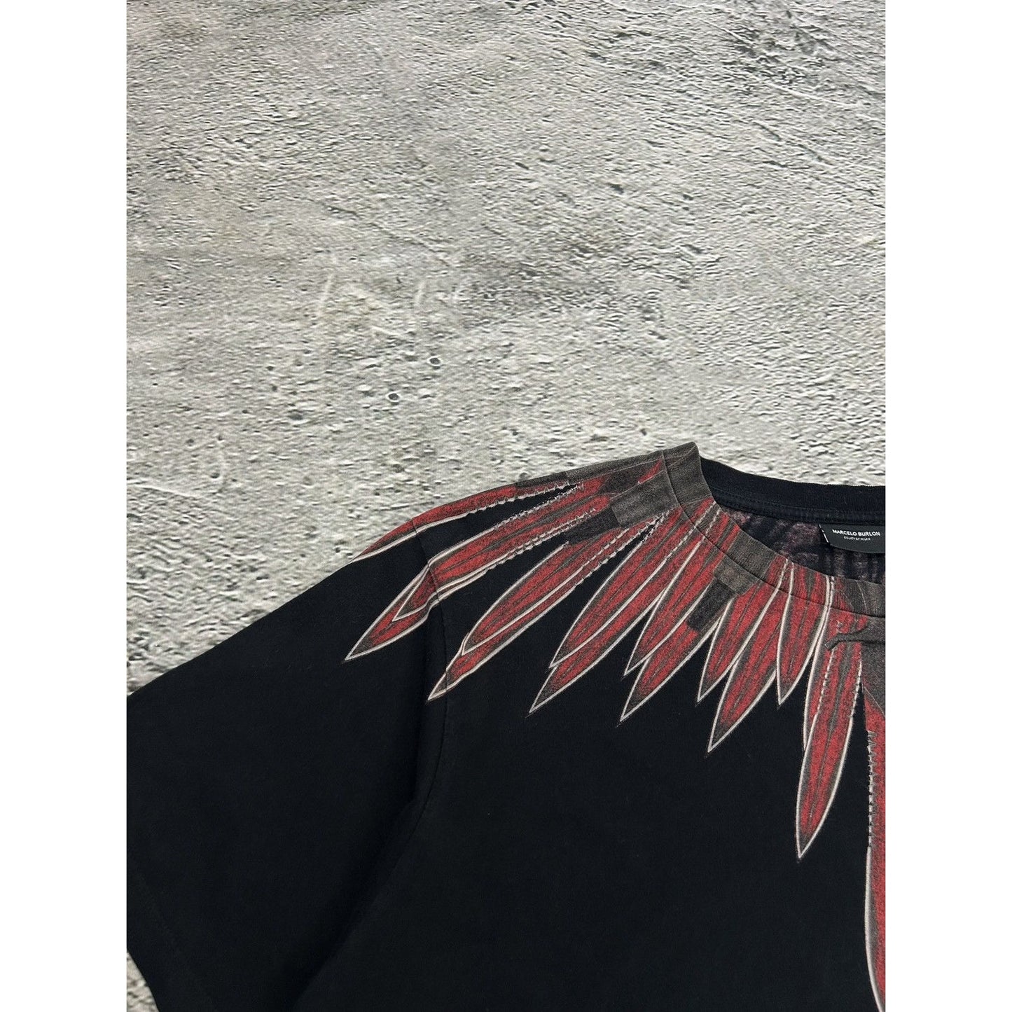 Marcelo Burlon Tee black red wings