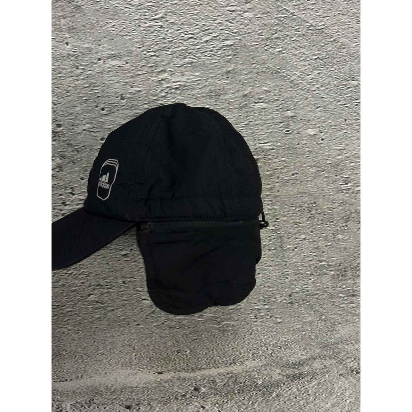 Adidas vintage trooper hat ushanka navy black Y2K cap