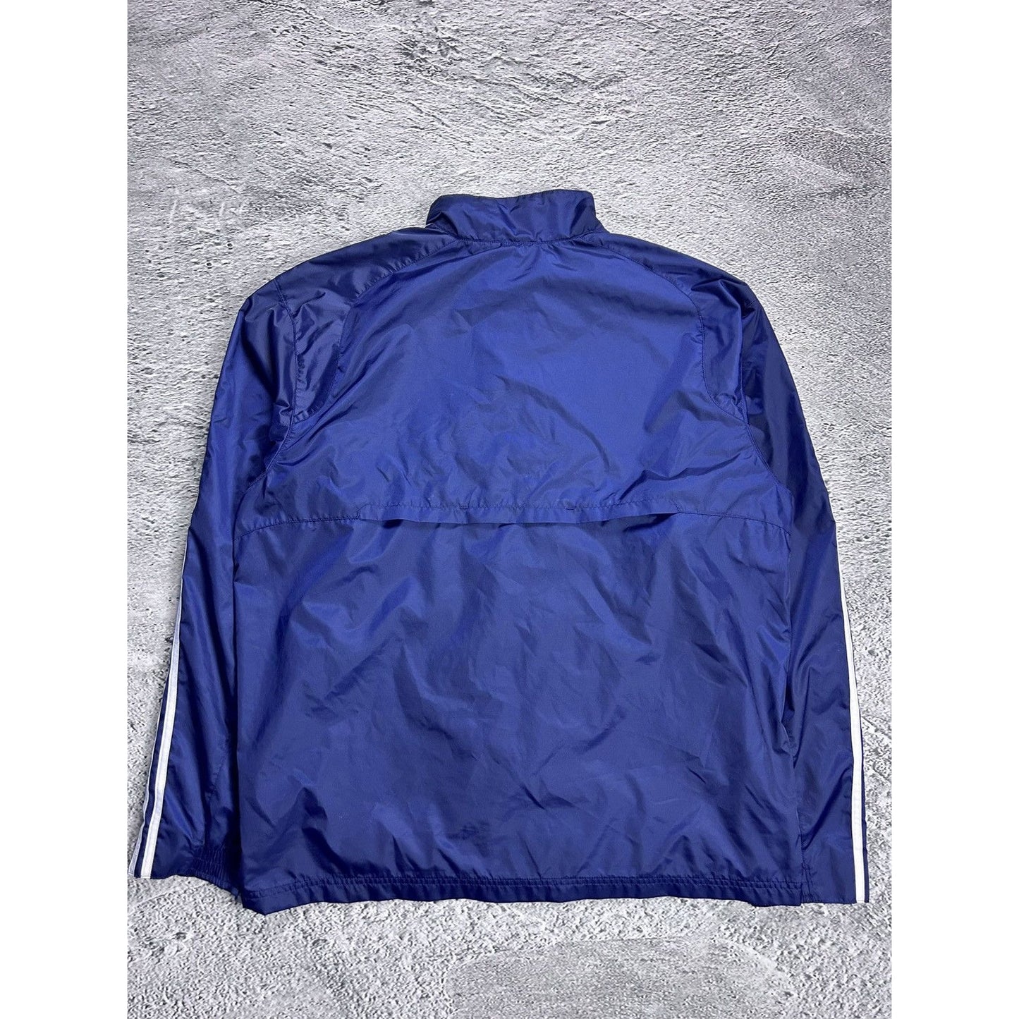 Adidas track jacket vintage navy blue Y2K nylon zip