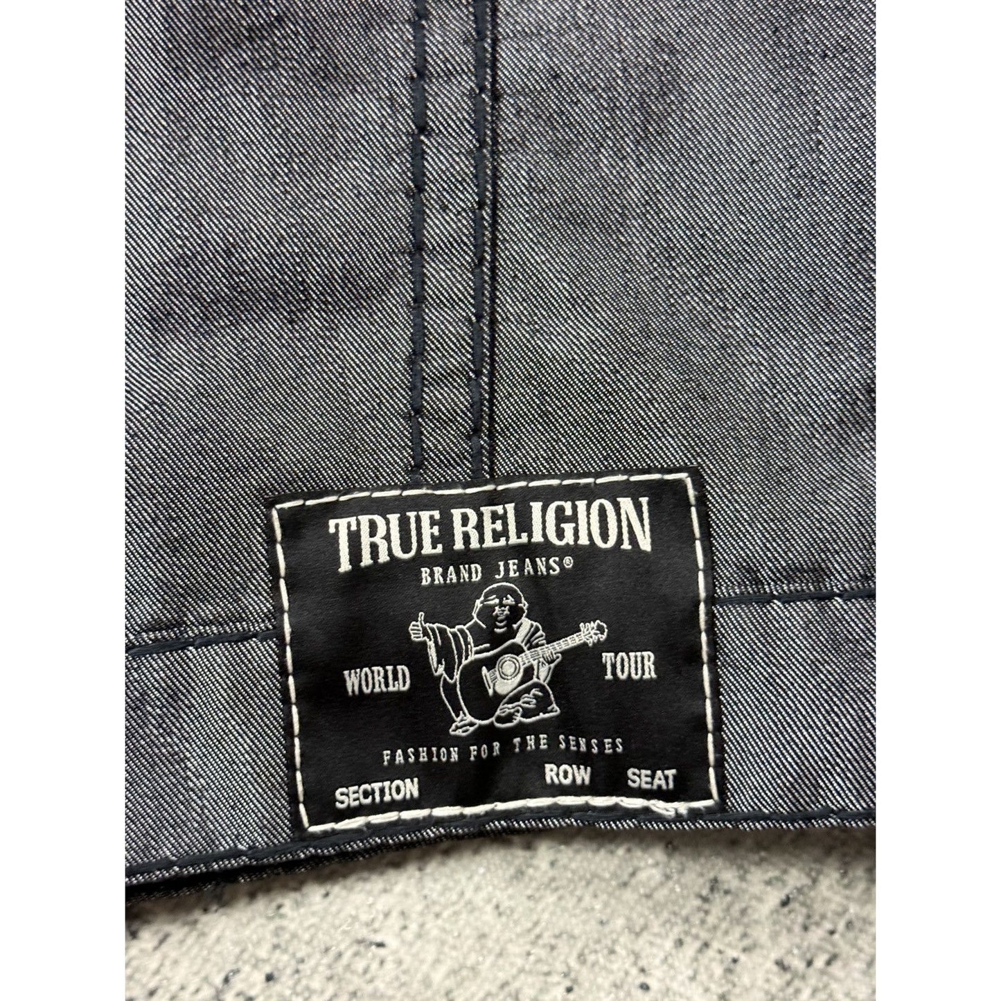 True Religion denim jacket silver black rare sample