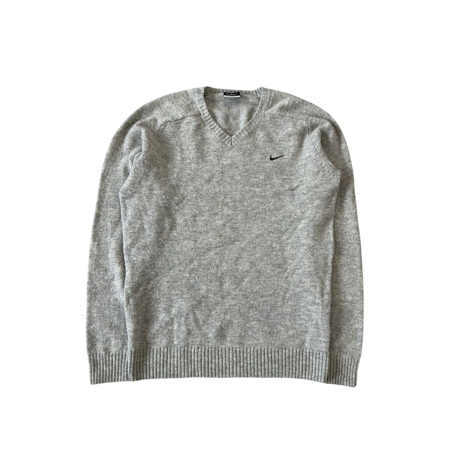 Nike sweater vintage lambswool grey golf knit