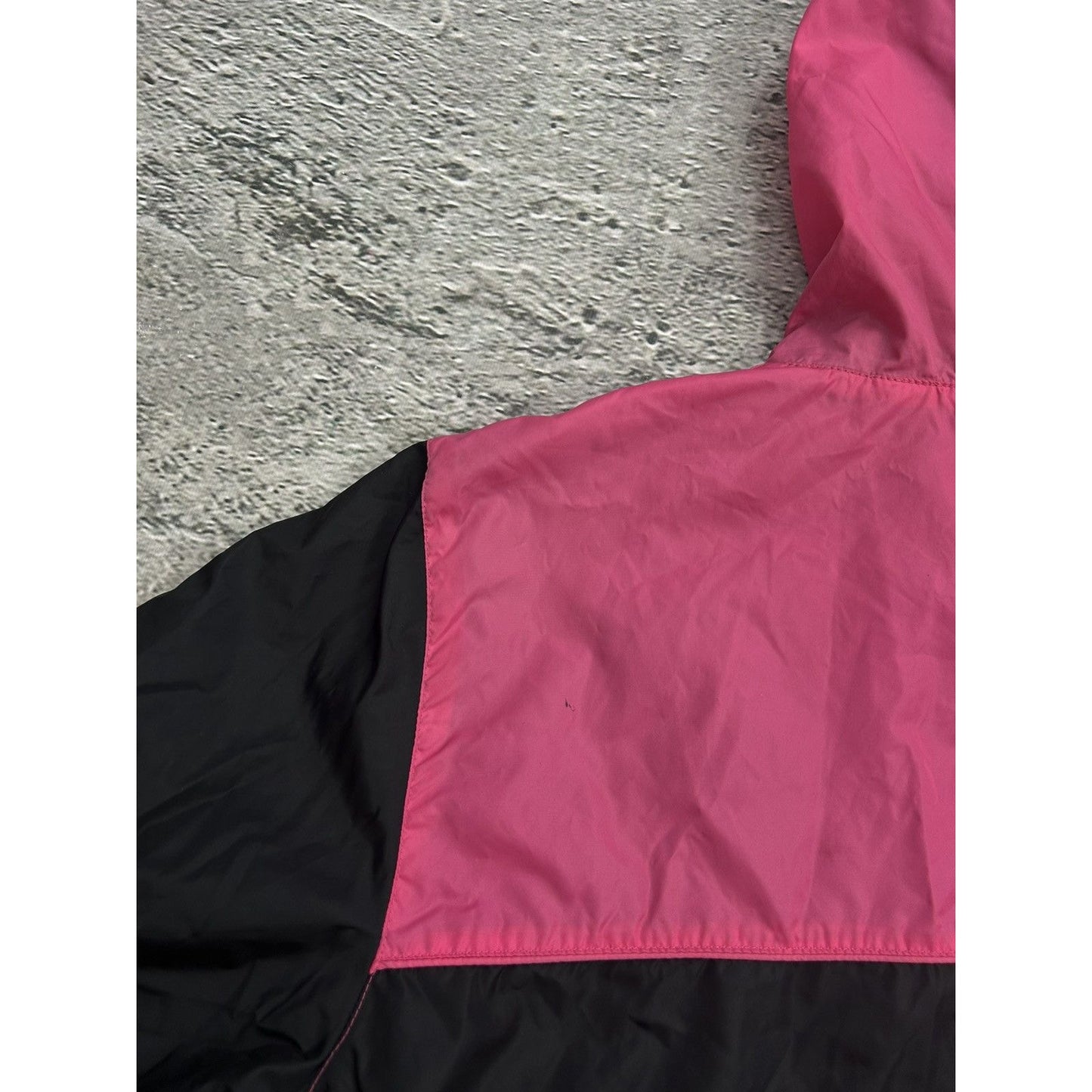 Nike track jacket nylon pink black vintage drill Y2K TN