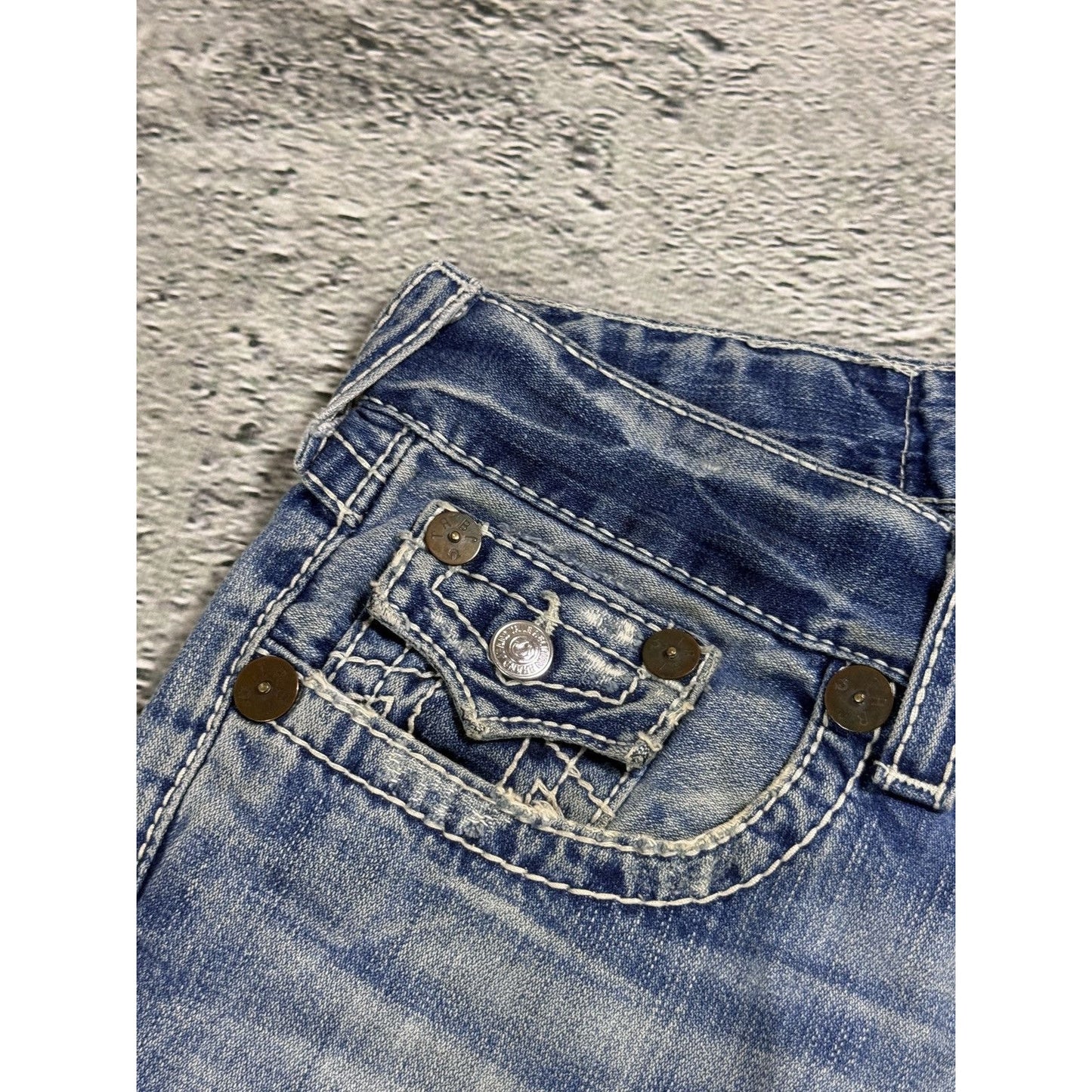 True Religion Joey jeans vintage denim pants flared blue