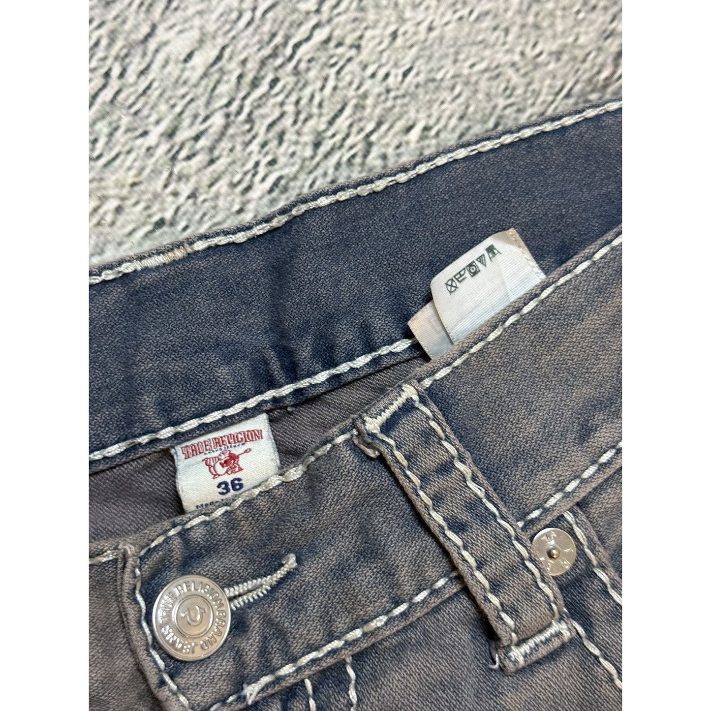 True Religion jeans vintage denim pants washed bleached