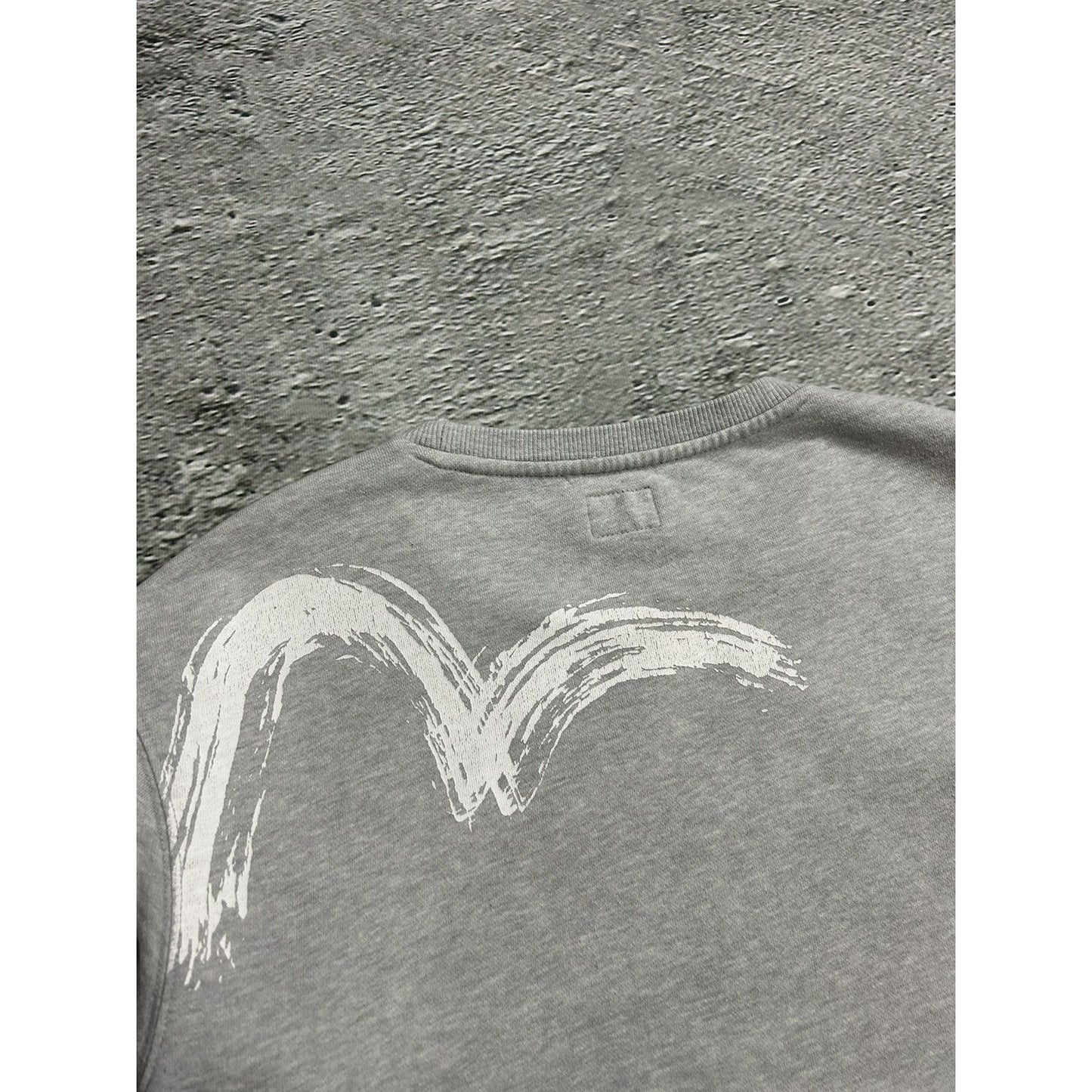 Evisu sweatshirt multilogo seagull vintage grey Y2K