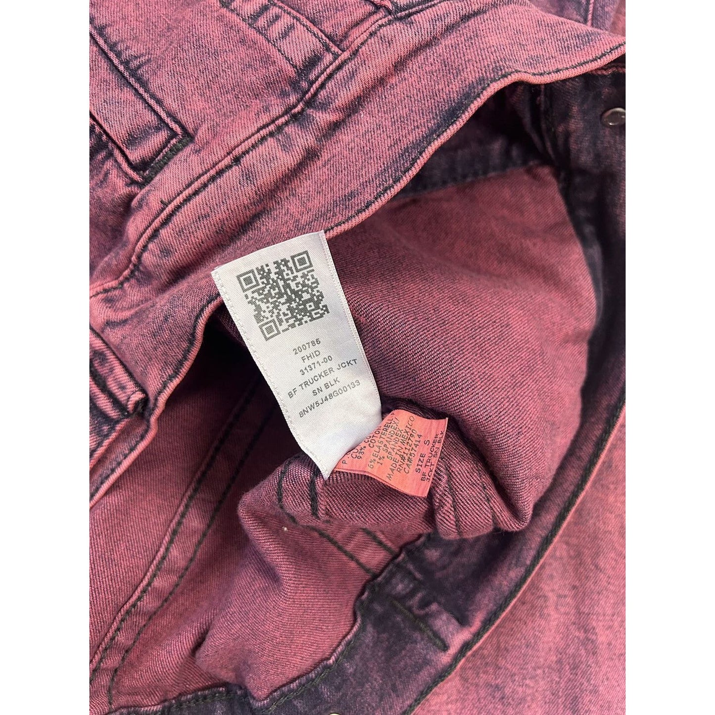 True Religion denim jacket purple red vintage Y2K