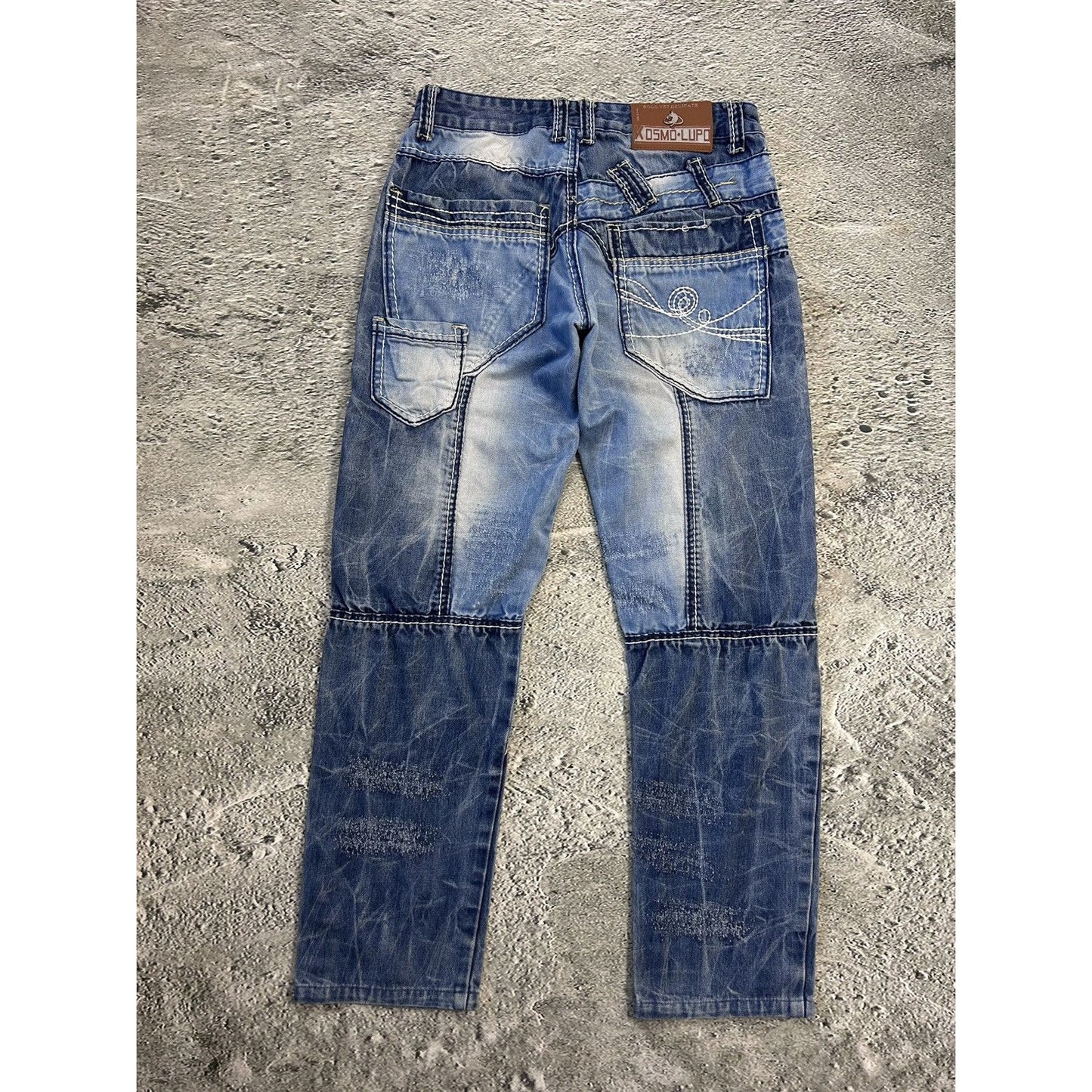 Japanese Brand Kosmo Lupo jeans big logo Vintage Swag Y2K