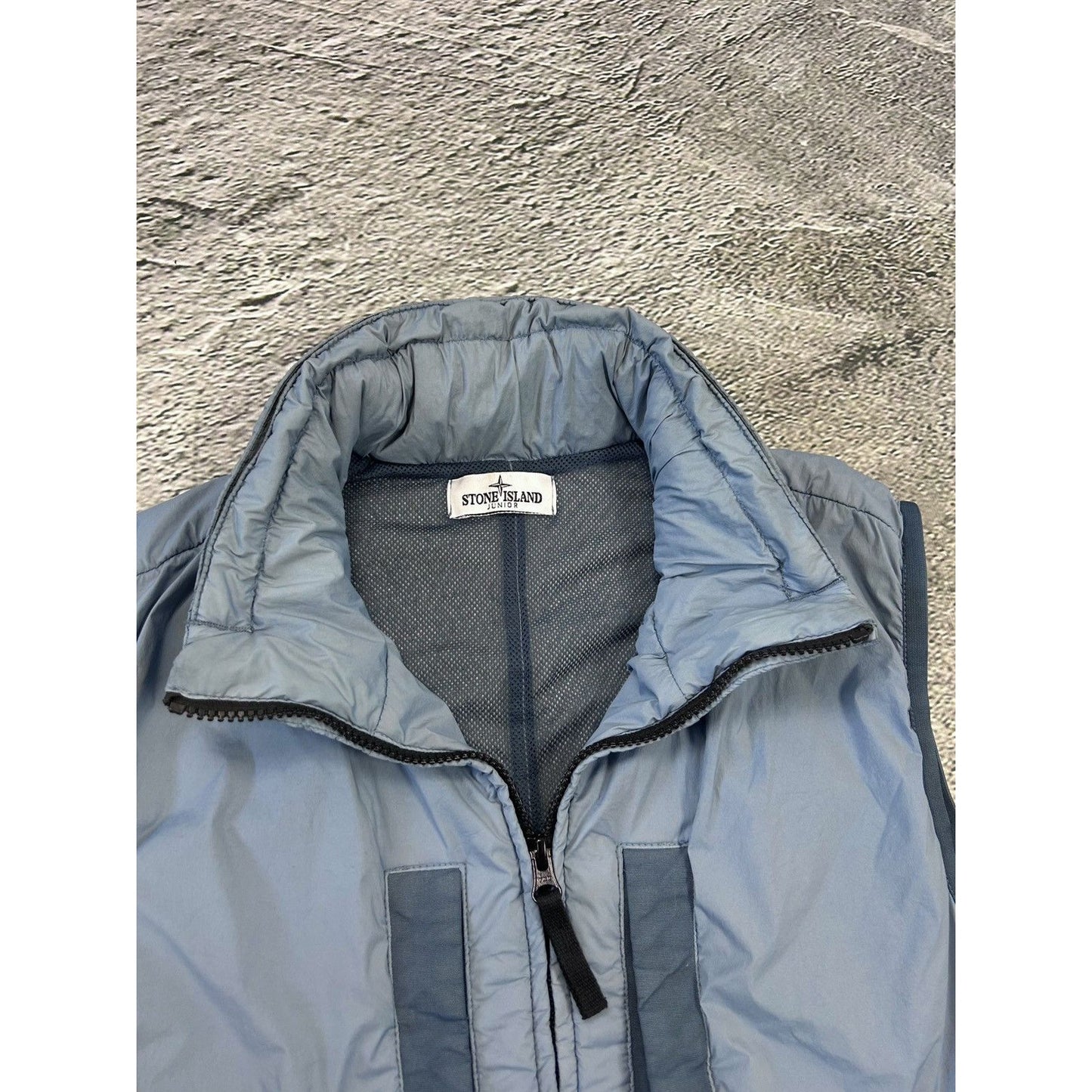 Stone Island vest baby blue gillet with badge