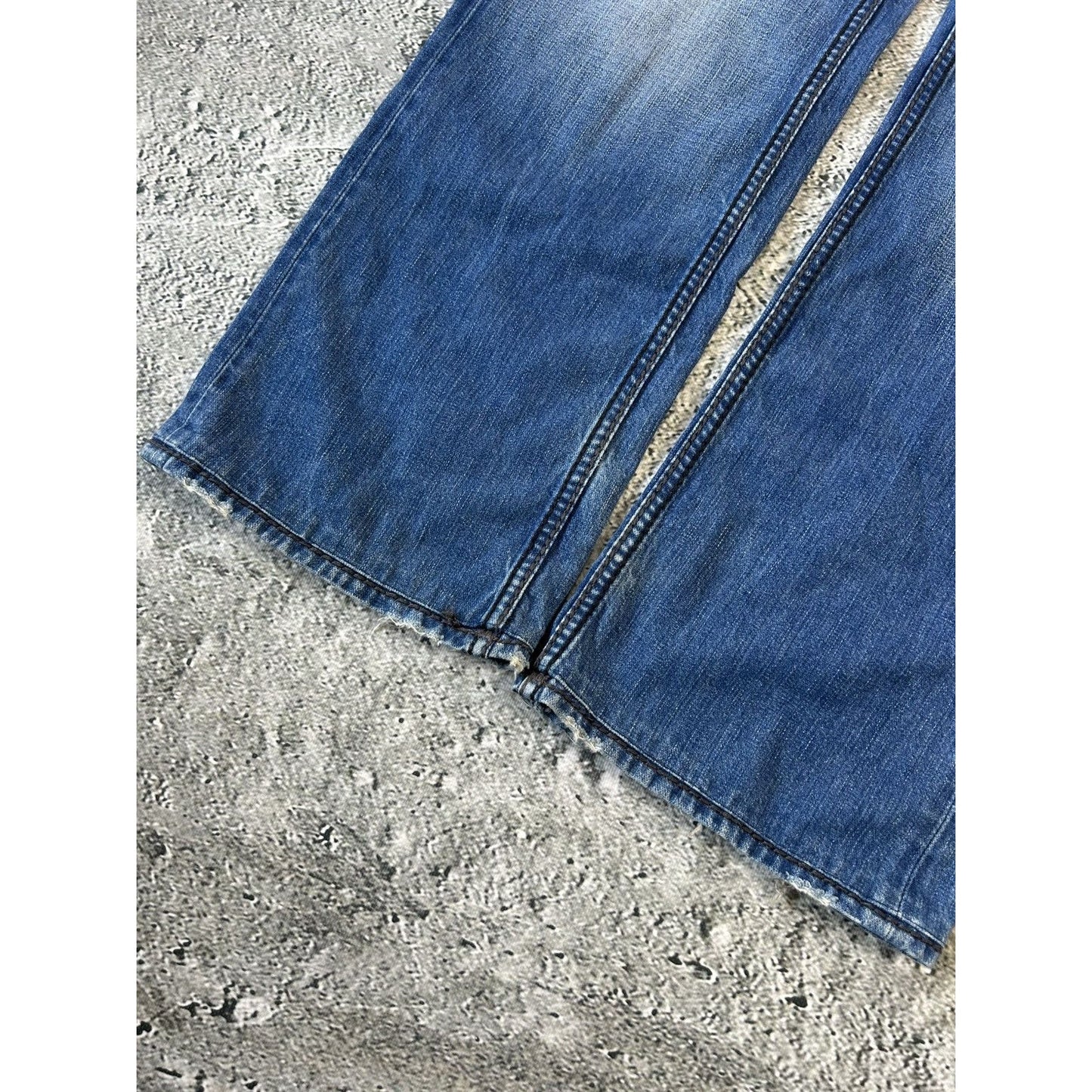 True Religion vintage blue jeans Ricky thick stitching Y2K