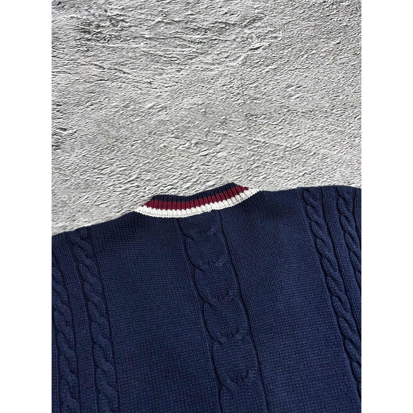 Nike Court vintage navy sweater vest tennis 90s cable knit