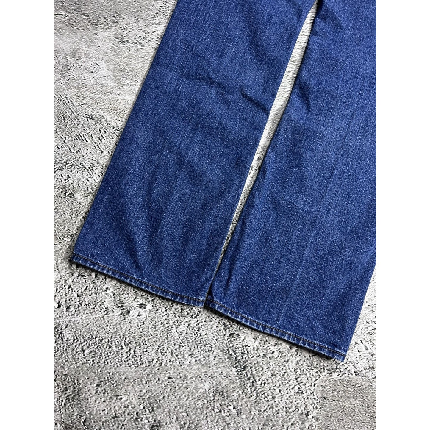 True Religion navy jeans black thick stitching Bobby
