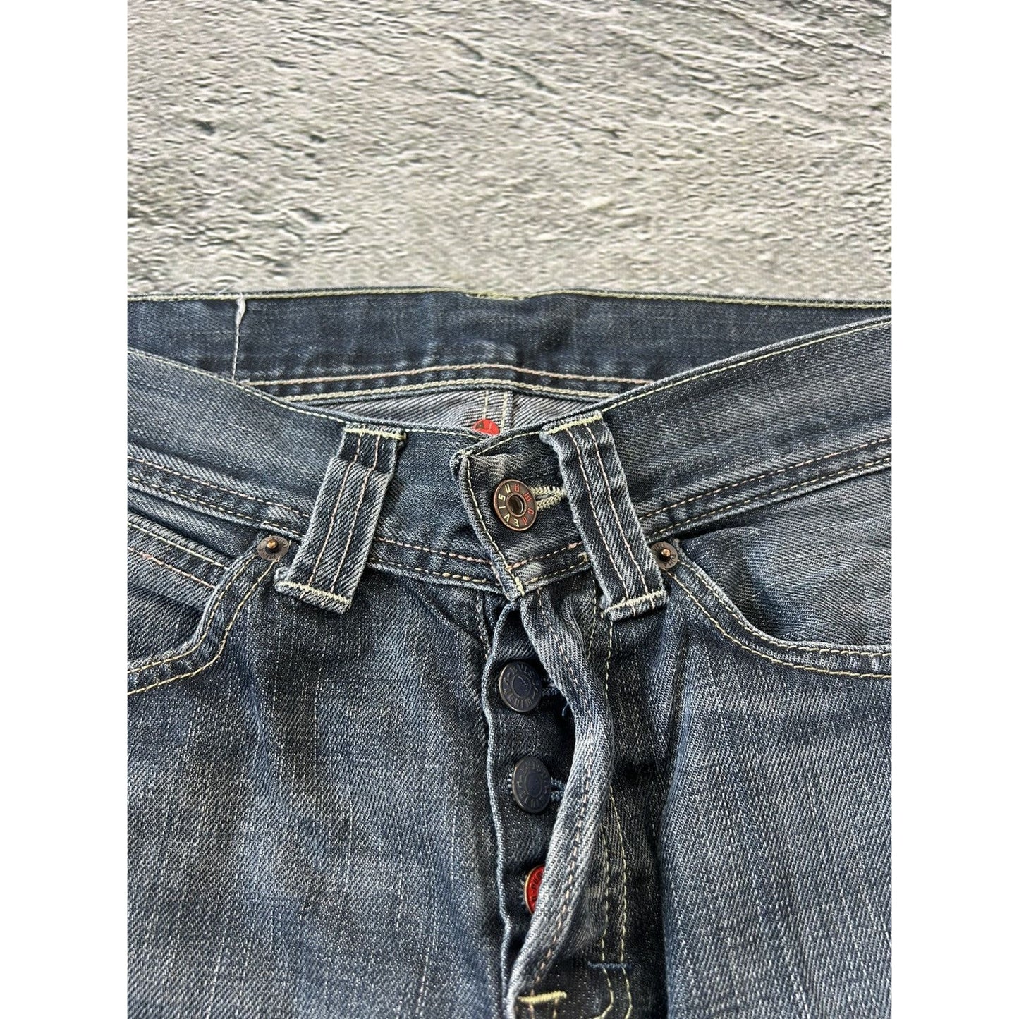 Evisu x Puma vintage navy jeans mint seagulls