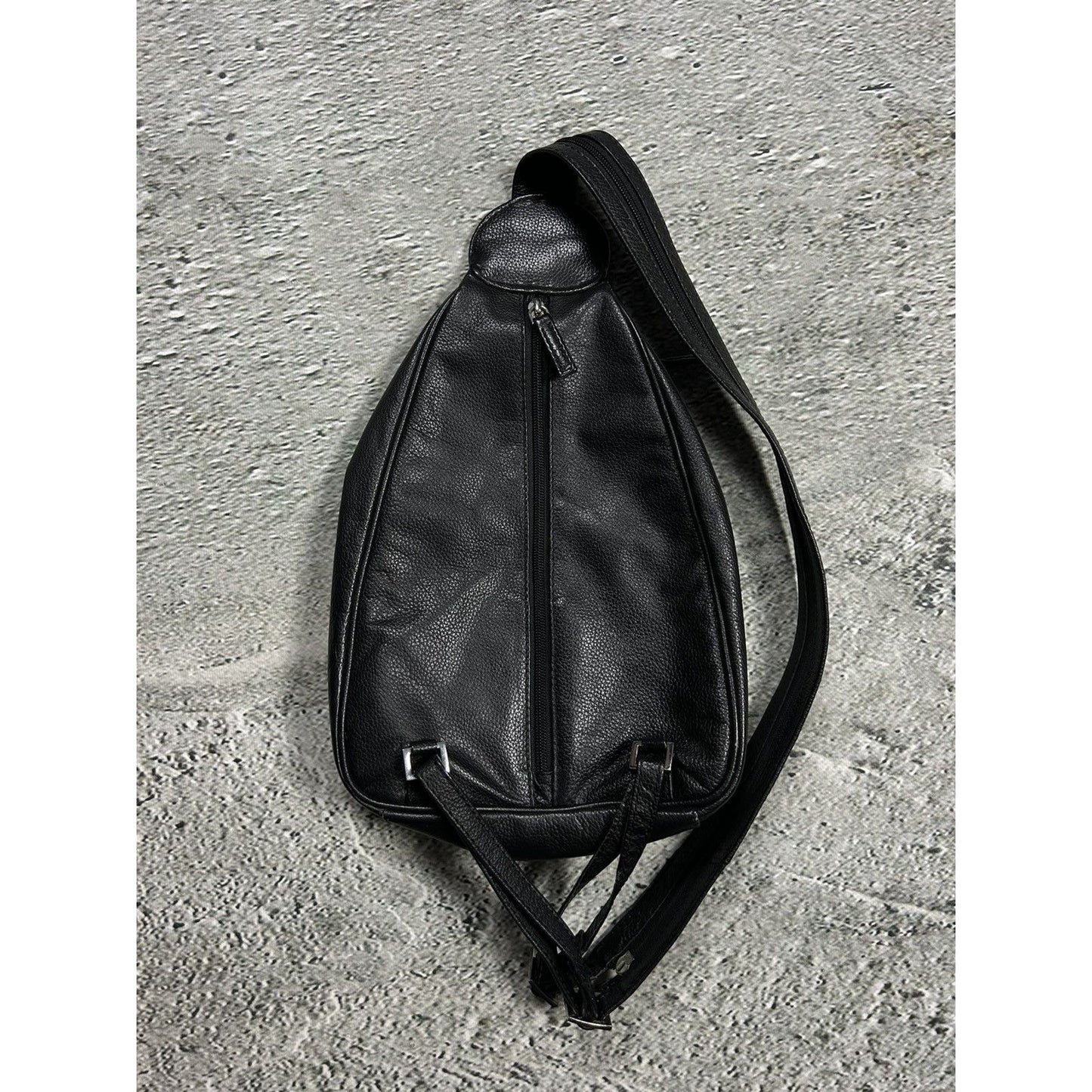 Leather Sling Bag vintage black