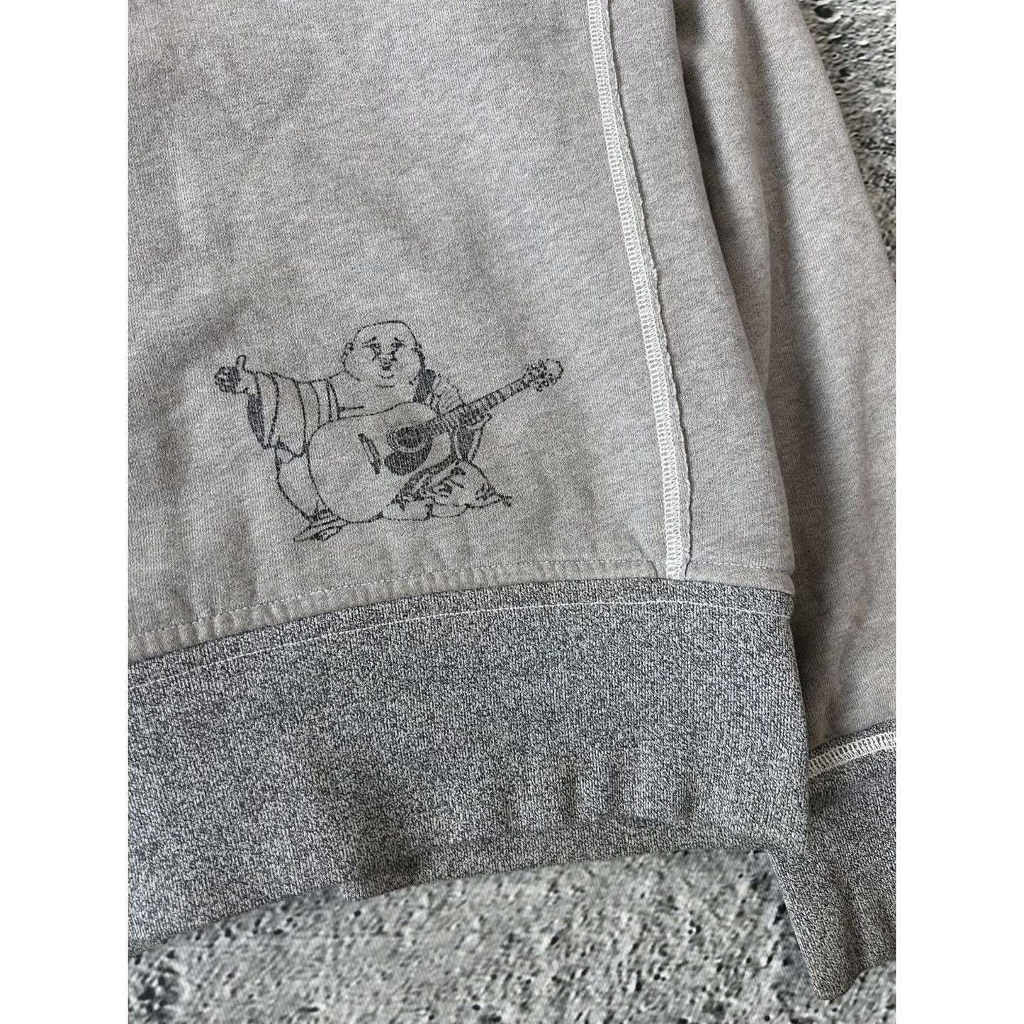 True Religion zip hoodie vintage contrast stitching Y2K