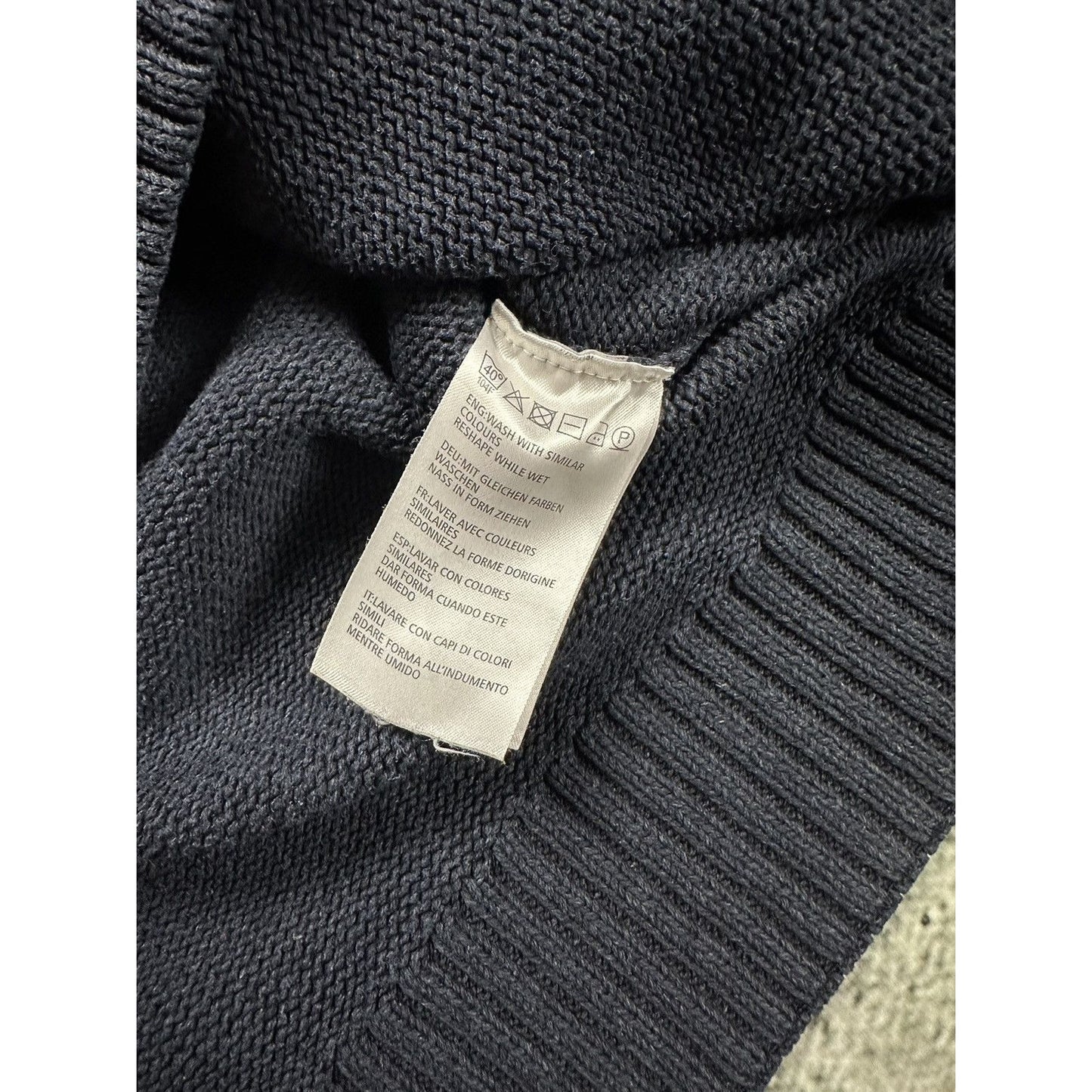 Gant flag big logo USA sweater vintage knit navy