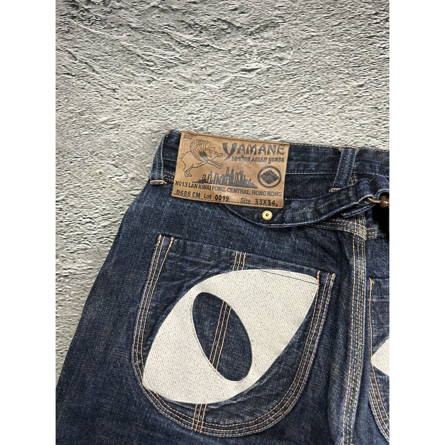 Evisu Yamane face jeans vintage selvedge denim Japan RARE