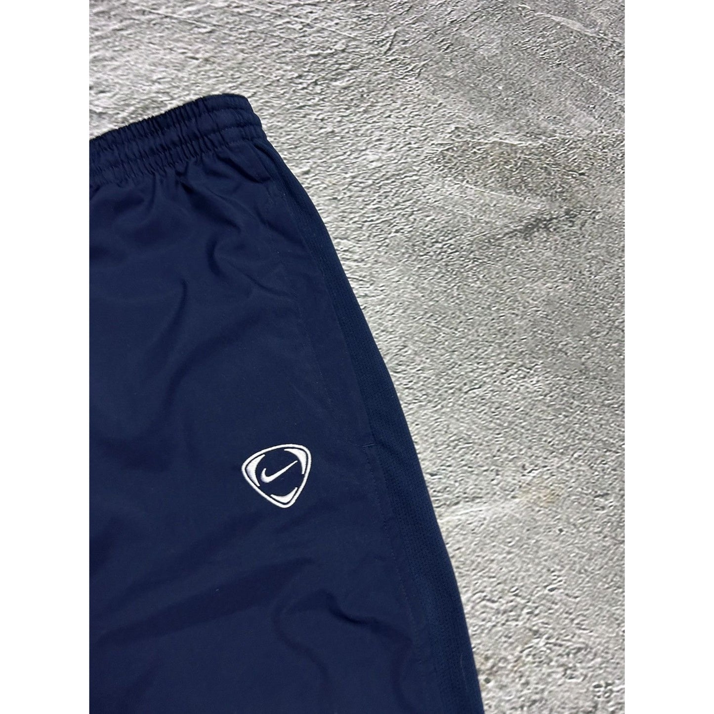 Nike vintage navy track pants nylon small logo parachute Y2K