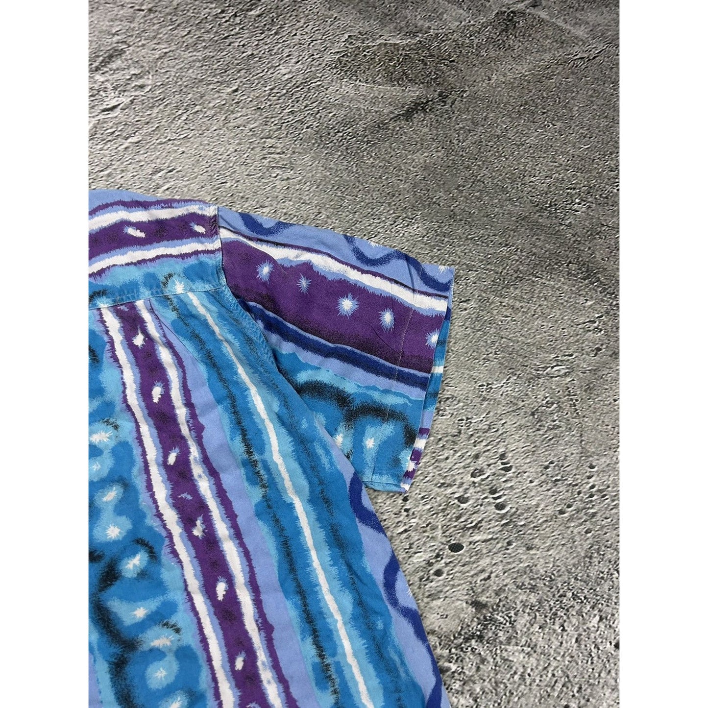 Hawaiian Shirt abstract vintage blue purple