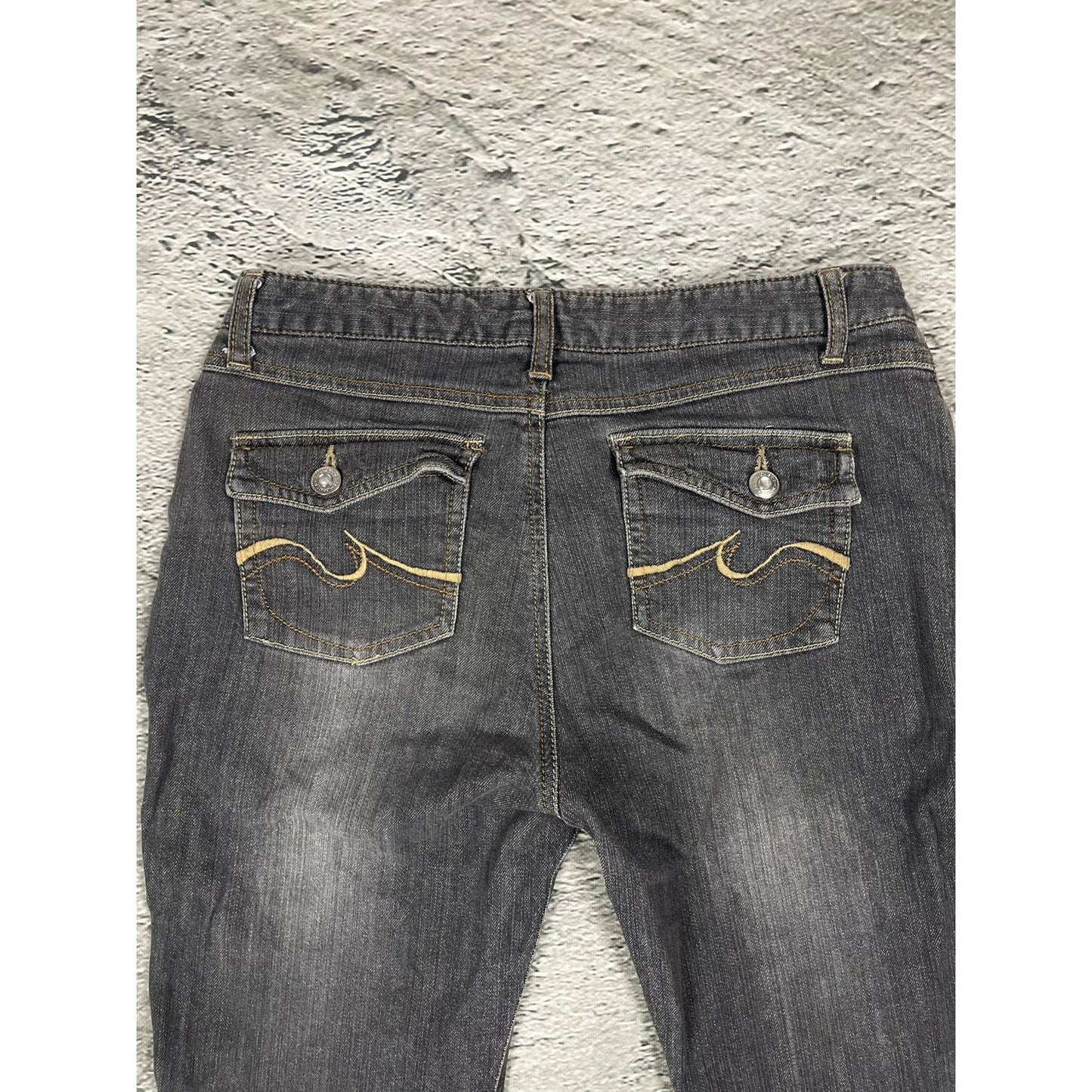 Y2K jeans flared grey denim pants