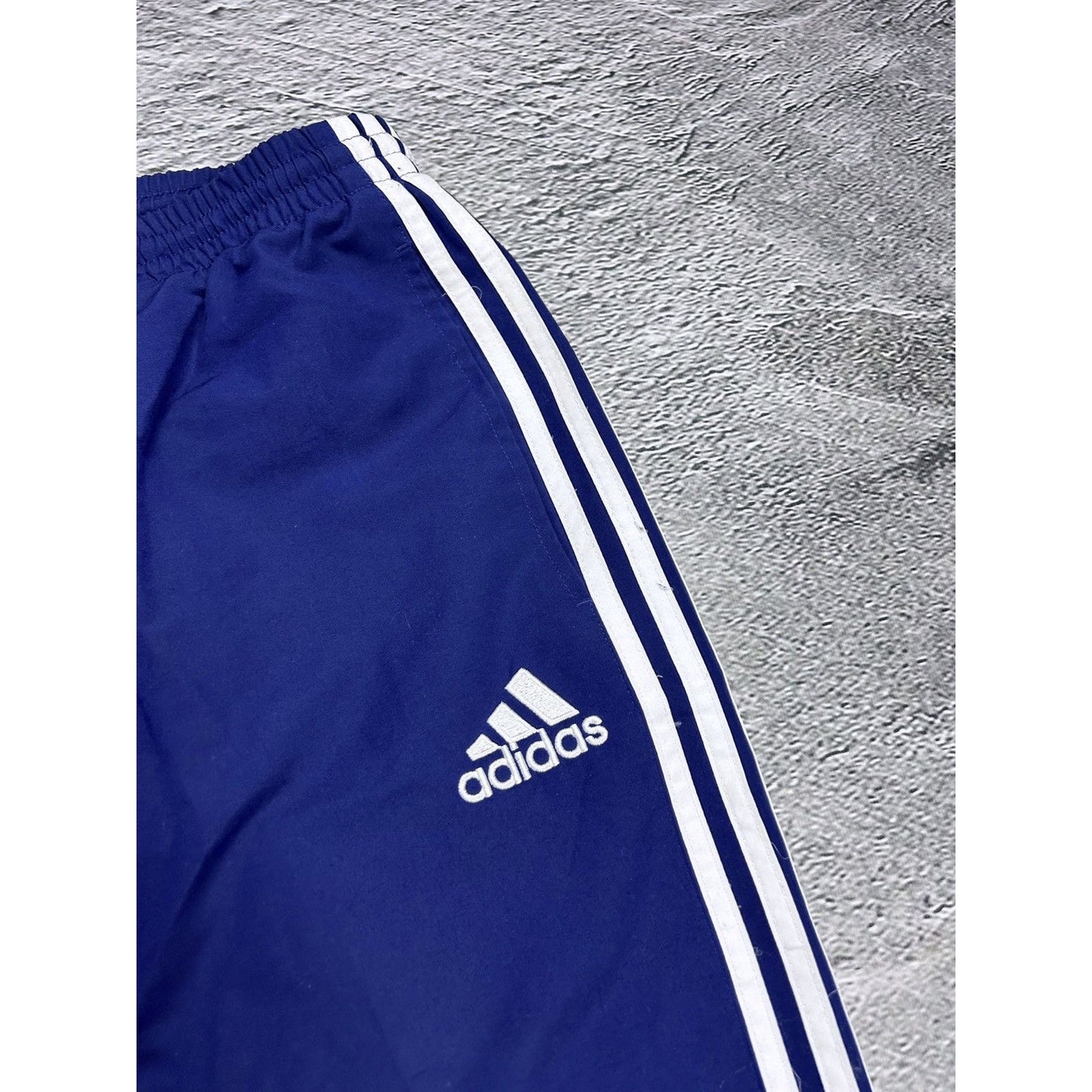 Adidas vintage navy blue nylon track pants drill Y2K