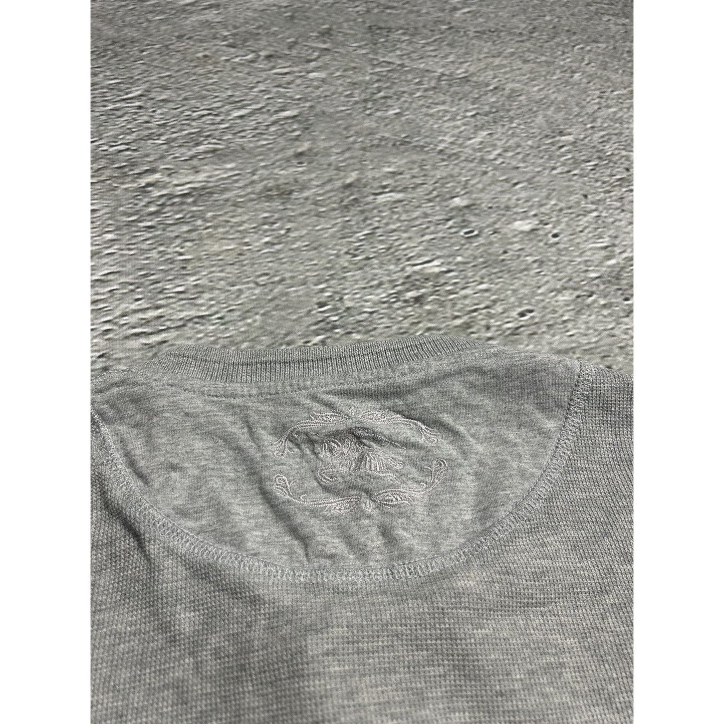 Burberry longsleeve button up grey T-shirt big logo